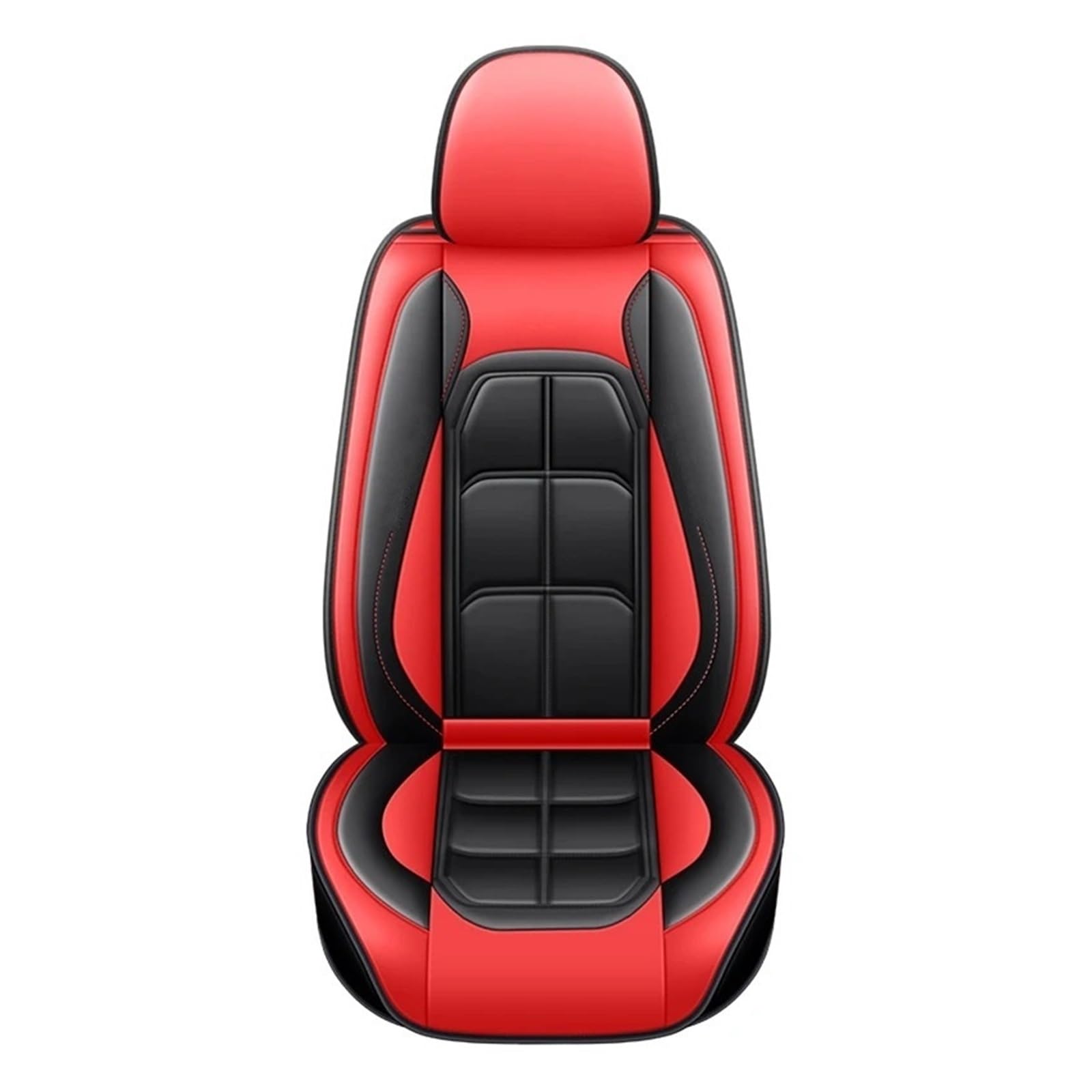 Auto Schonbezüge PU-Leder Universal Autositzbezug Für 1er Alle Modelle E81 E82 E87 E88 F20 F21 F52 F40 Innenausstattung Autositzbezüge(Black Red 1 Seat) von Drkxdt