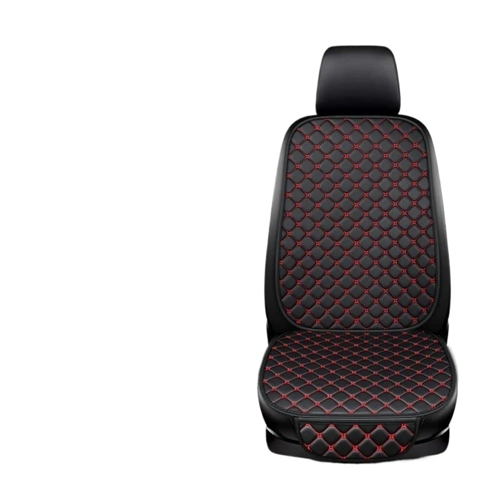 Auto Schonbezüge Pu-Leder-Autositzbezug-Kissen Für VW Für Passat B6 B7 B8 Für Sitz Für Arona Für Skoda Für Superb 3 2 Autositzschutz Autositzbezüge(Black Red 5 Seat) von Drkxdt