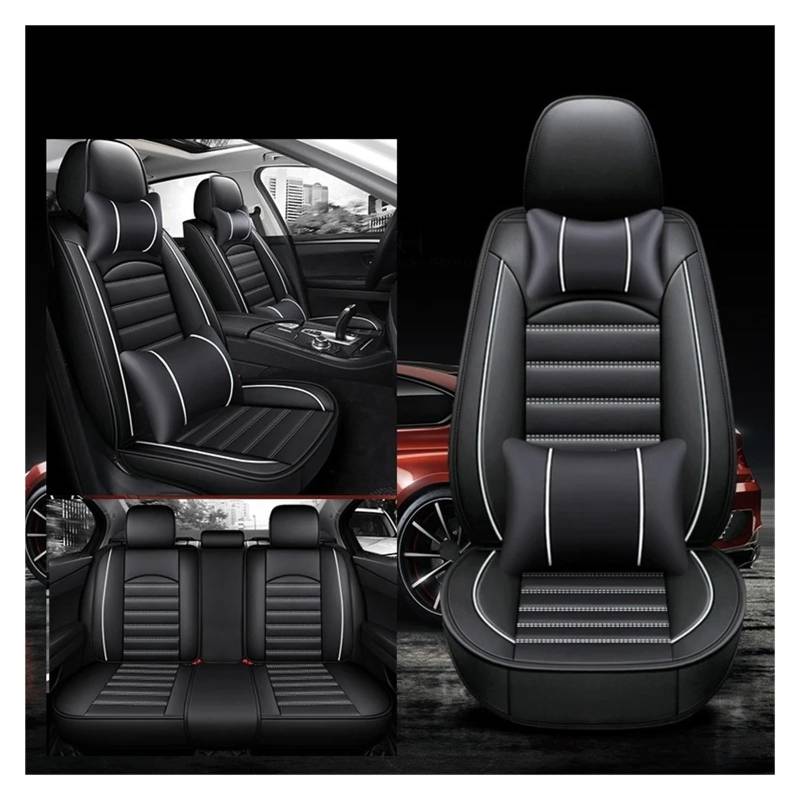 Auto Schonbezüge Universal-Autositzbezug Für MG Für ZS GT HS RX5 MG5 MG6 Autozubehör Innensitzschutz Autositzbezüge(1Black White 5 Seat) von Drkxdt