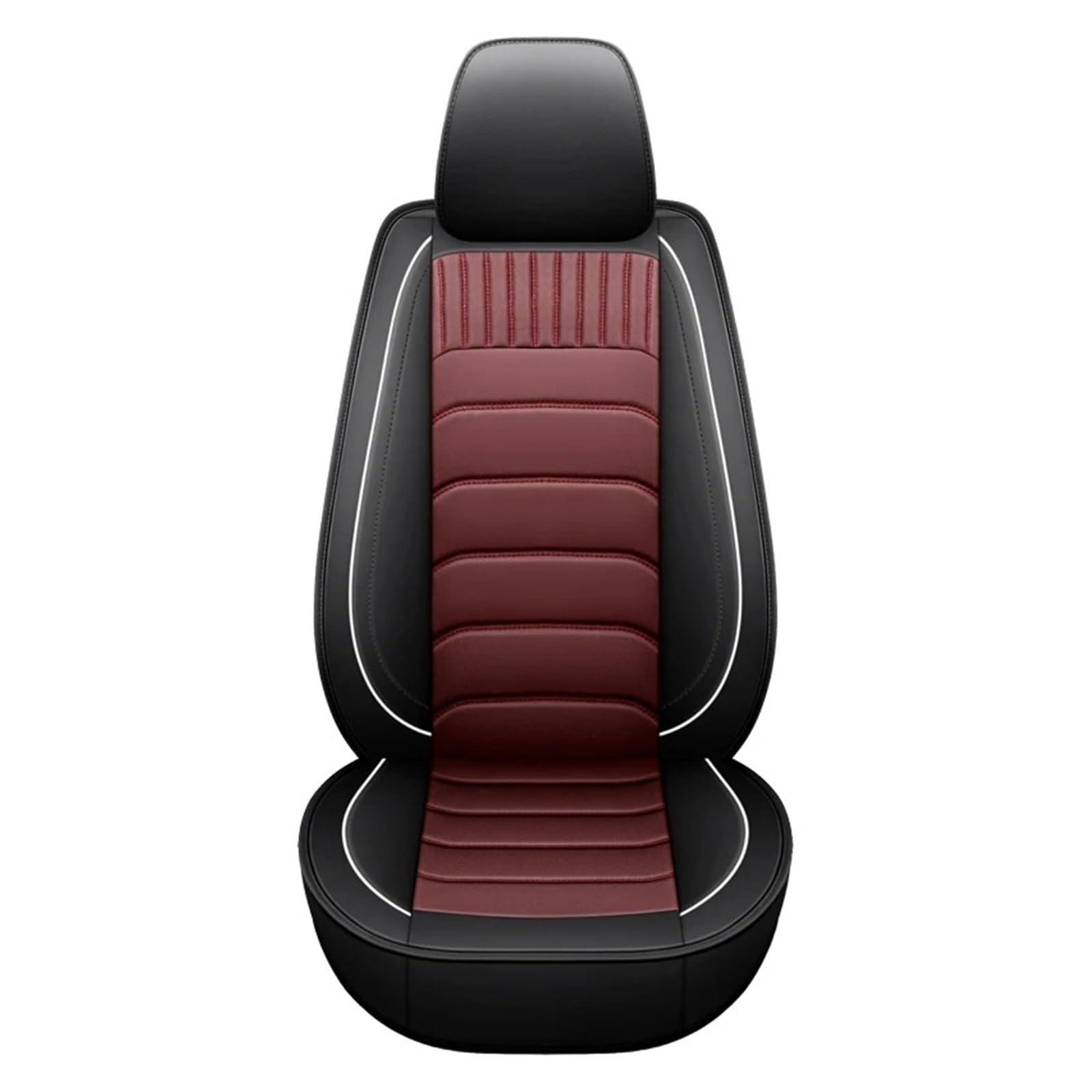 Auto Schonbezüge Universal Leder Autositzbezug Autopolster-Innenausstattung Für Q2 Für Coolray Für Qashqai J10 Für F40 Autositzbezüge(1piece-Wine Red) von Drkxdt