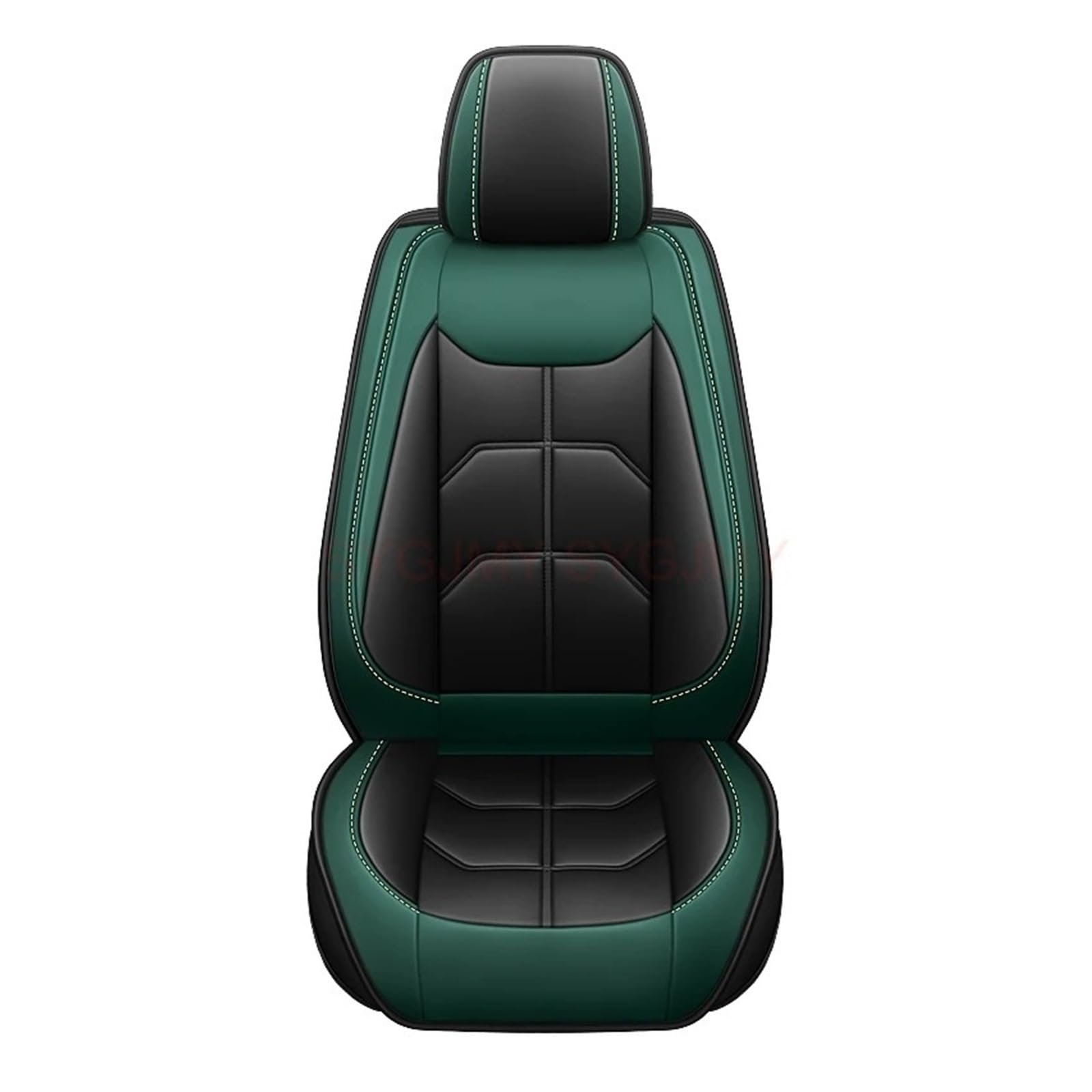 Auto Schonbezüge Universal PU-Leder Autositzbezug Für X-Trail Für Versa Für Sulphy Für Teana Für Sentra Für Maxima Für Murano Für Rogue Autositzbezüge(Black Green 1 Seat) von Drkxdt