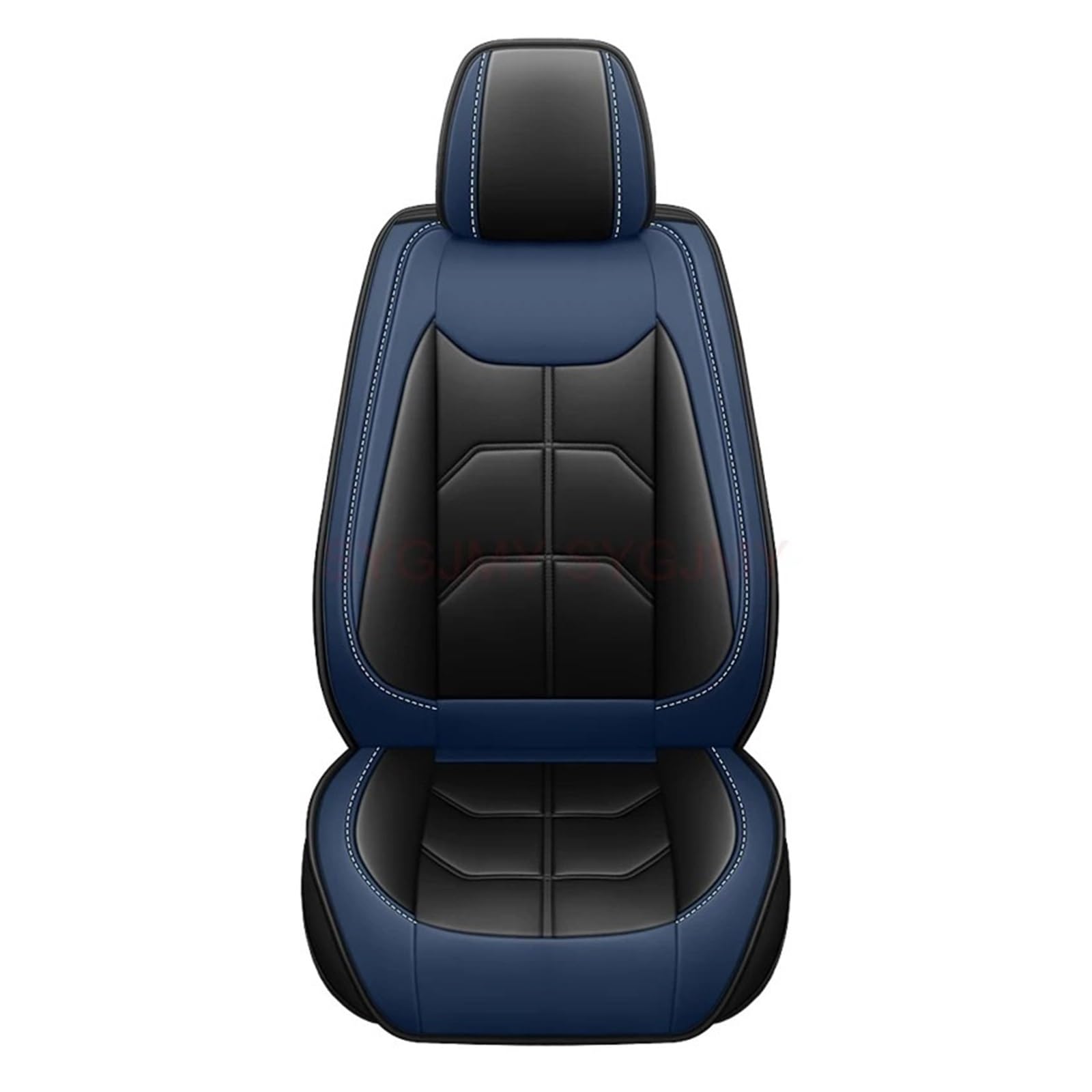 Auto Schonbezüge Universeller Autositzbezug Aus PU-Leder Für OPEL Für Astra K Für Insignia Für Zafira Für Antara Für Grandland X Für Corsa Für Vectra B Autositzbezüge(Black Blue 1 Seat) von Drkxdt