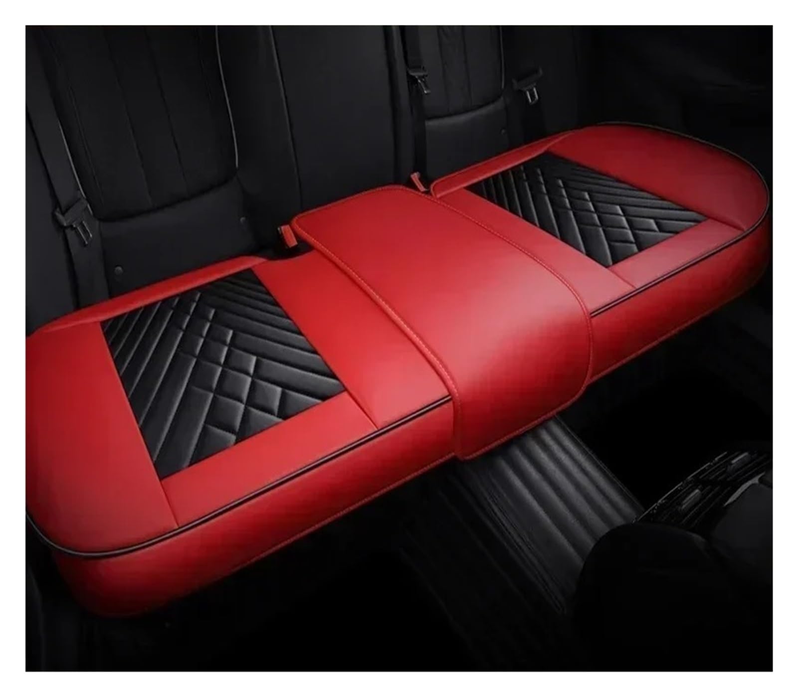 Auto Schonbezüge Vollständige Abdeckung Pu-Leder-Autositzbezug-Kissen Für Mitsubishi Für Outlander Für ASX Für Eclipse Für Lancer Für Pajero Sport Für Zinger Autositzbezüge(Only Rear Seat,Style G) von Drkxdt