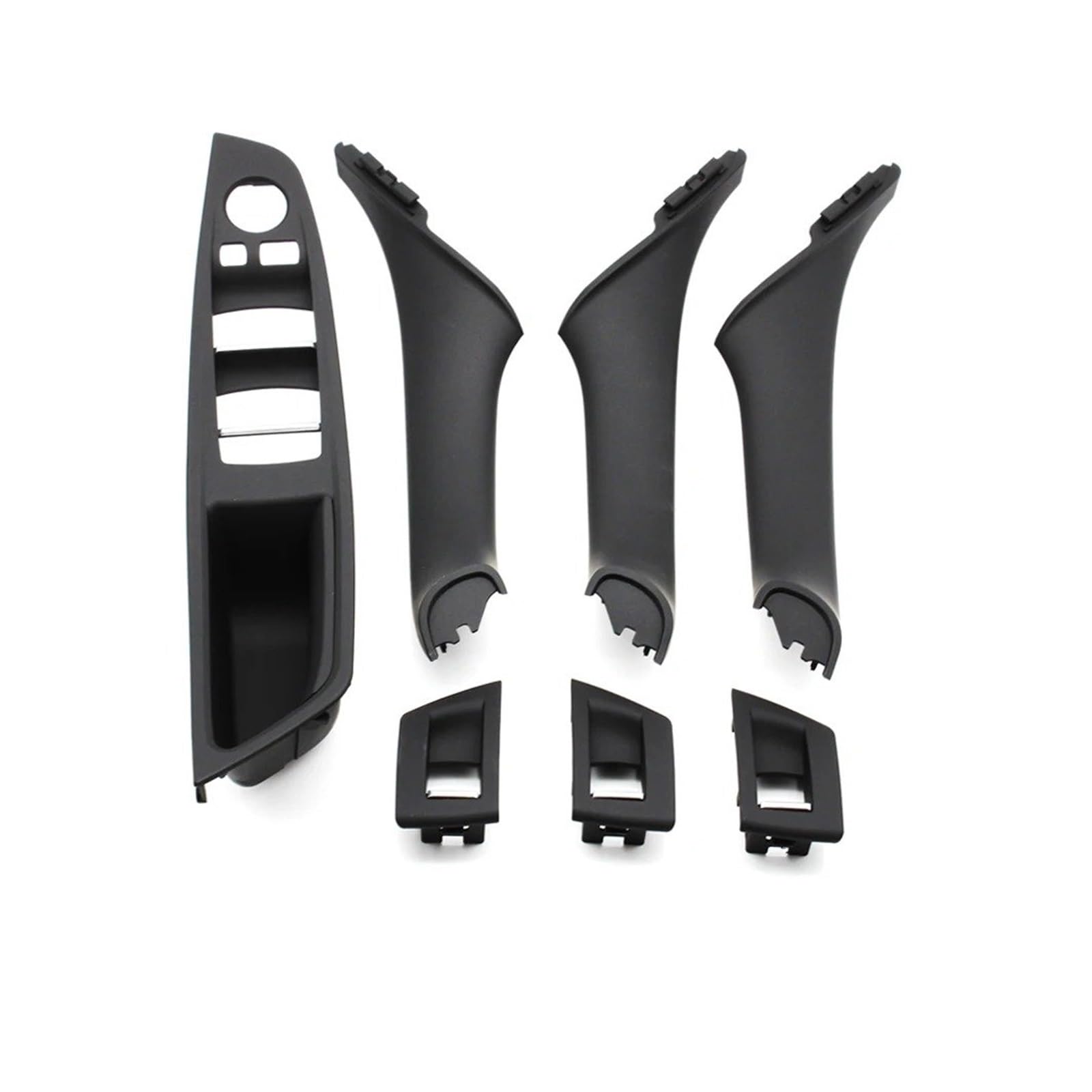 Autotürgriffe Innen Auto Innen Kunststoff Tür Armlehne Fenster Schalter Panel Pull Griff Für 5 Series Für F10 Für F11 Für F18 Interieur Türgriff Dekor(LHD Black 7) von Drkxdt