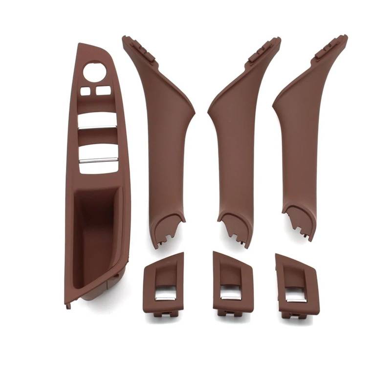 Autotürgriffe Innen Auto Innen Kunststoff Tür Armlehne Fenster Schalter Panel Pull Griff Für 5 Series Für F10 Für F11 Für F18 Interieur Türgriff Dekor(LHD Red Brown 7) von Drkxdt