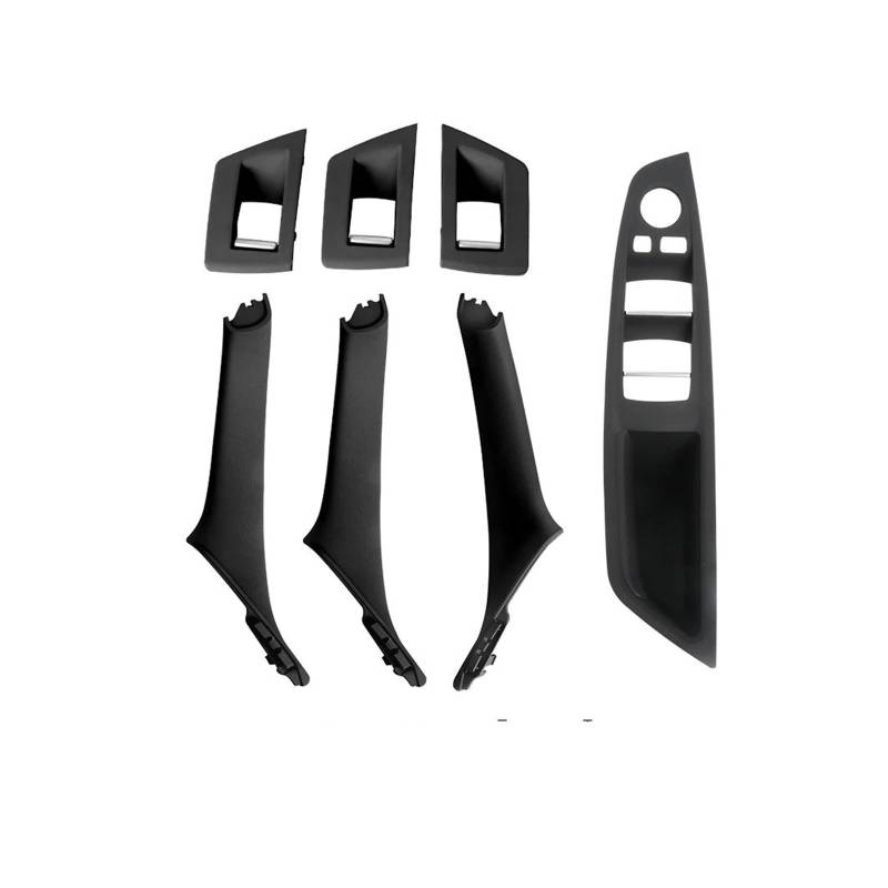 Autotürgriffe Innen LHD RHD 7 PCS Auto Innentürgriff Zugabdeckung Trim 1 Satz Für 5er Für F10 Für F18 523 525 528 Interieur Türgriff Dekor(RHD Black) von Drkxdt