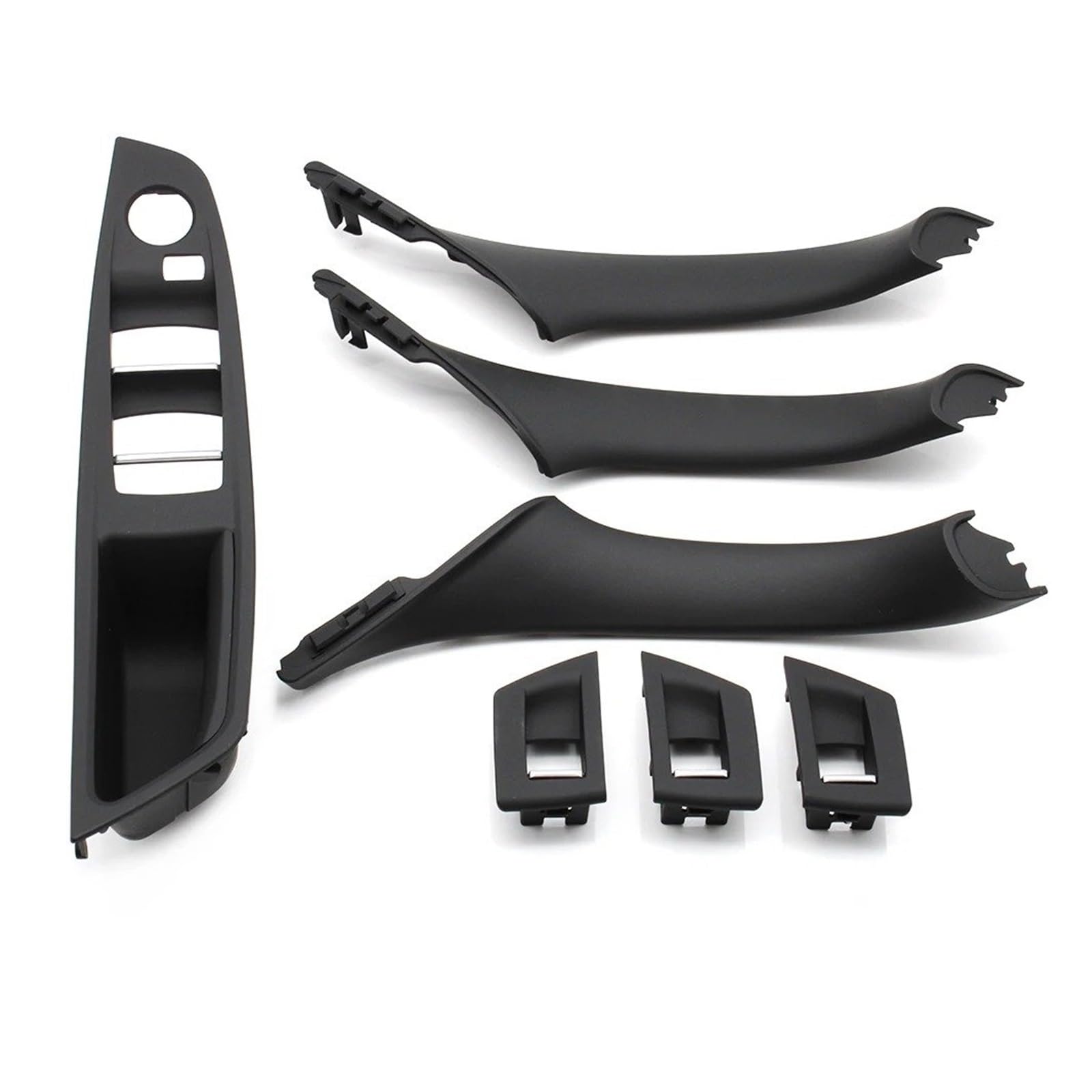 Autotürgriffe Innen Links Stick LHD Beige Schwarz Carbon Faser Auto Innen Tür Griff Pull Set Für 5 Series Für F10 Für F18 523 525 528 Interieur Türgriff Dekor(Model B Black) von Drkxdt