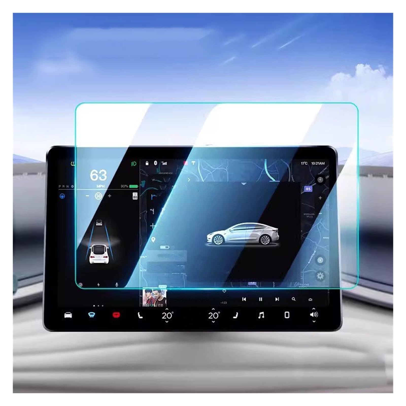 Displayschutz-Folie Für BYD Für ATTO 3 2022 2023 Auto Infotainment Radio GPS Konsole Navigation Gehärtetem Glas Screen Protector Schutzfolie von Drkxdt