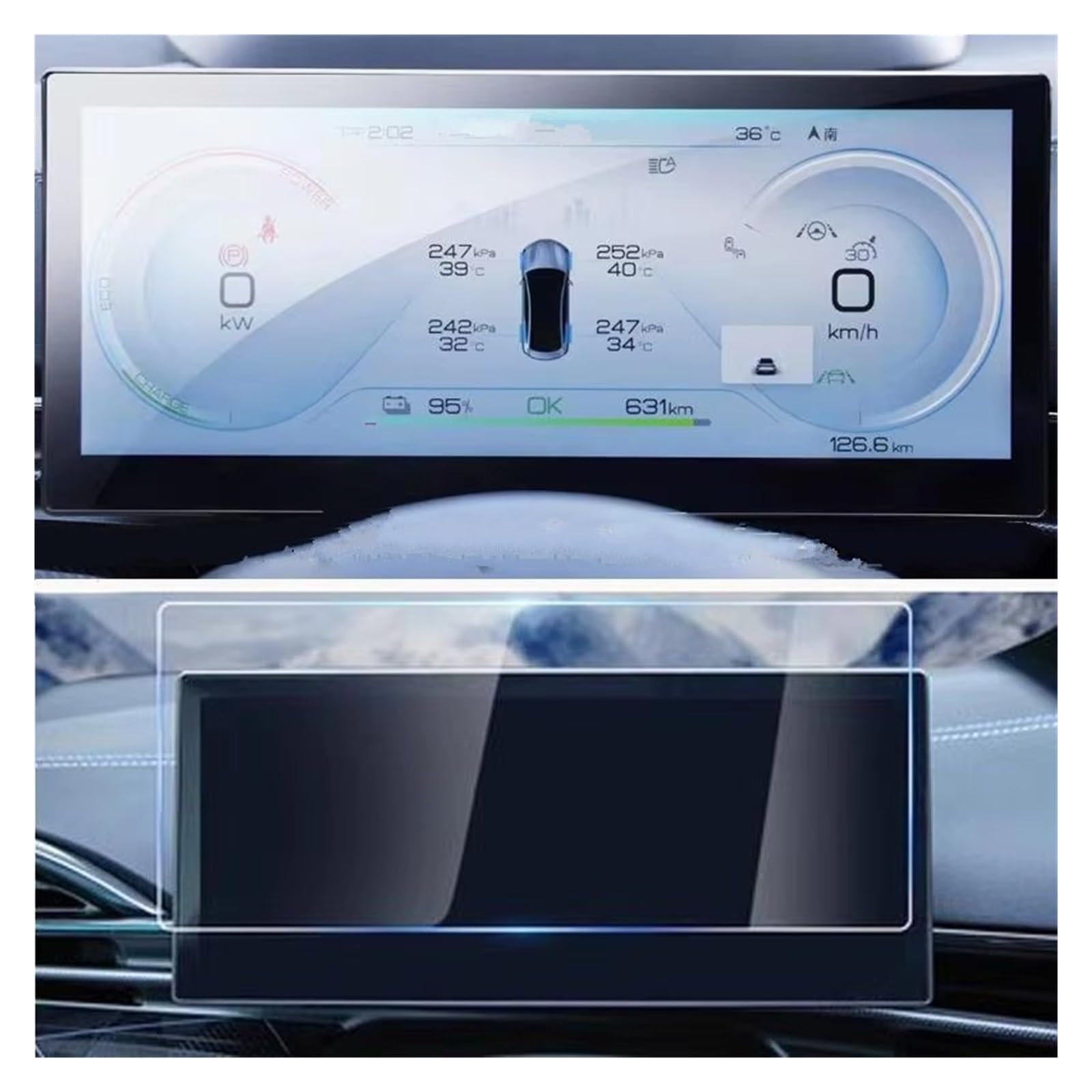 Displayschutz-Folie Für BYD Für Seal 2022 2023 2024 10,25 Zoll Autoinstrument LCD Anti-Kratz-Film Gehärtetes Glas Displayschutz Schutzfolie von Drkxdt