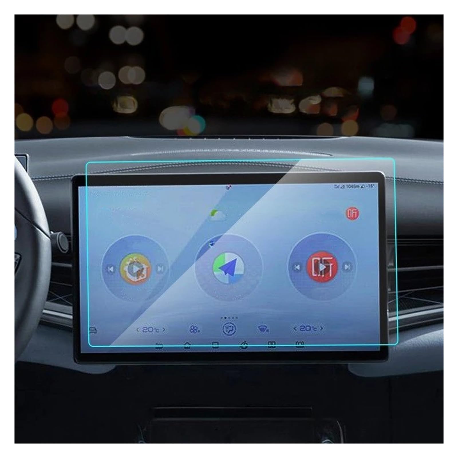 Displayschutz-Folie Für BYD Für Seal 2023 15,6 Zoll Auto GPS Navigation Schutzfolie LCD-Bildschirm Kratzschutzfolie Passend Für Gehärtetes Glas Schutz Schutzfolie von Drkxdt