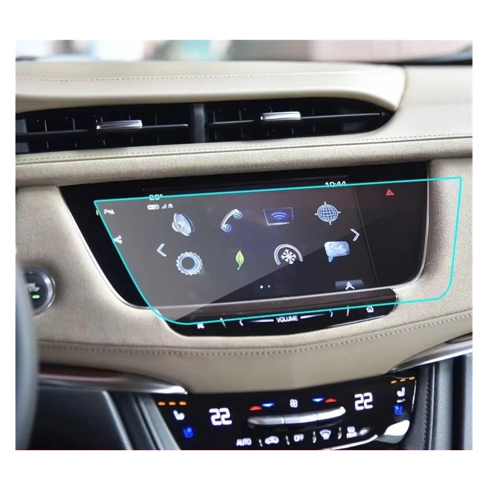 Displayschutz-Folie Für Cadillac Für XT5 2016 2017 2018-2021 Auto-Innenraum-GPS-Navigationsbildschirm Schutzfolie Aus Gehärtetem Glas Auto-Innenraum-Zubehör Schutzfolie von Drkxdt