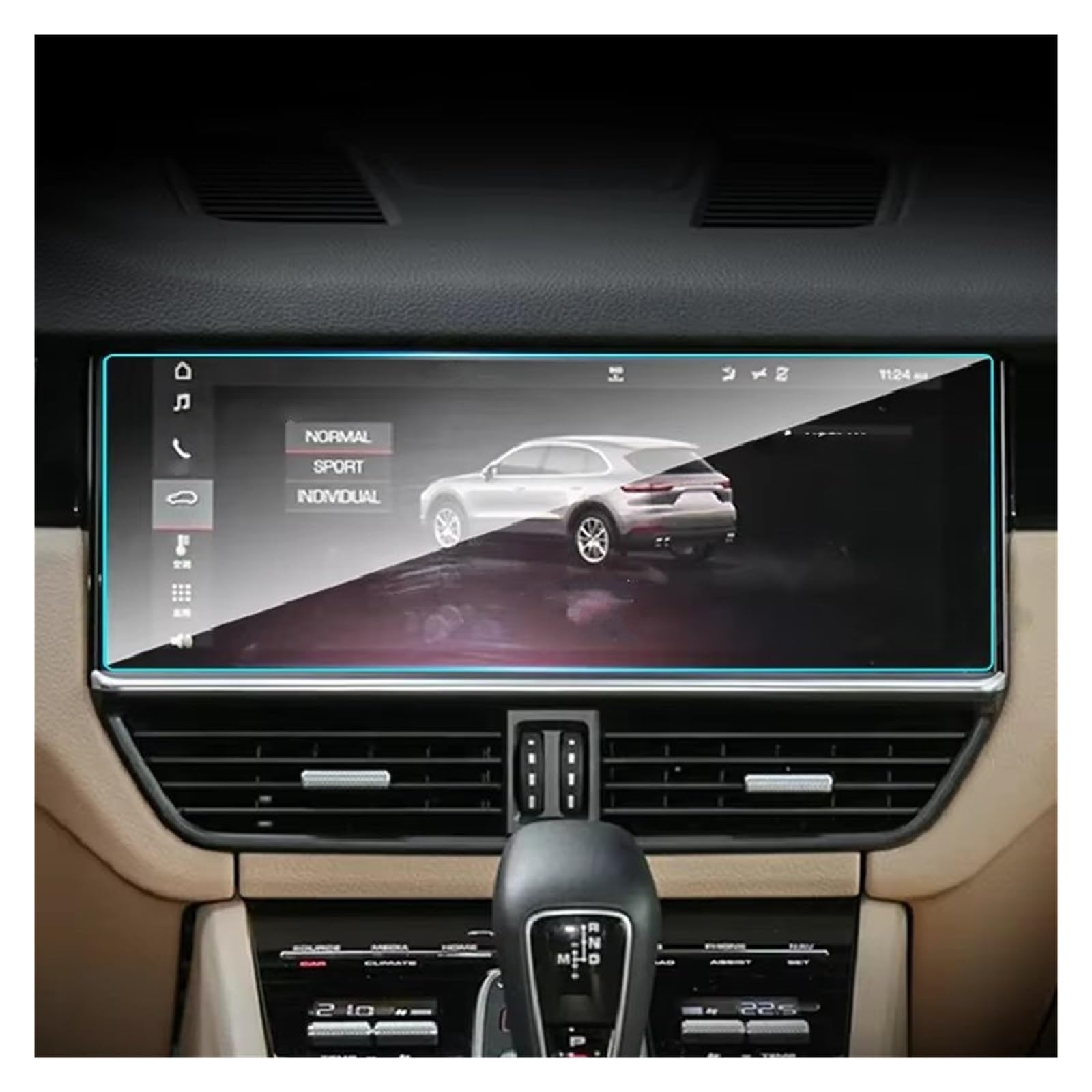 Displayschutz-Folie Für Cayenne 2018-2022 Auto-GPS-Navigationsfolie LCD-Bildschirm Gehärtetes Glas Schutzfolie Anti-Kratz-Folie Zubehör Schutzfolie von Drkxdt