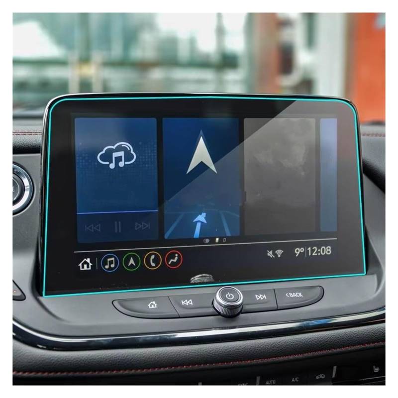 Displayschutz-Folie Für Chevrolet Für Blazer 2019-2021 Auto Infotainment Navigation Schutz Film DVD GPS Multimedia Gehärtetem Glas Screen Protector Schutzfolie von Drkxdt