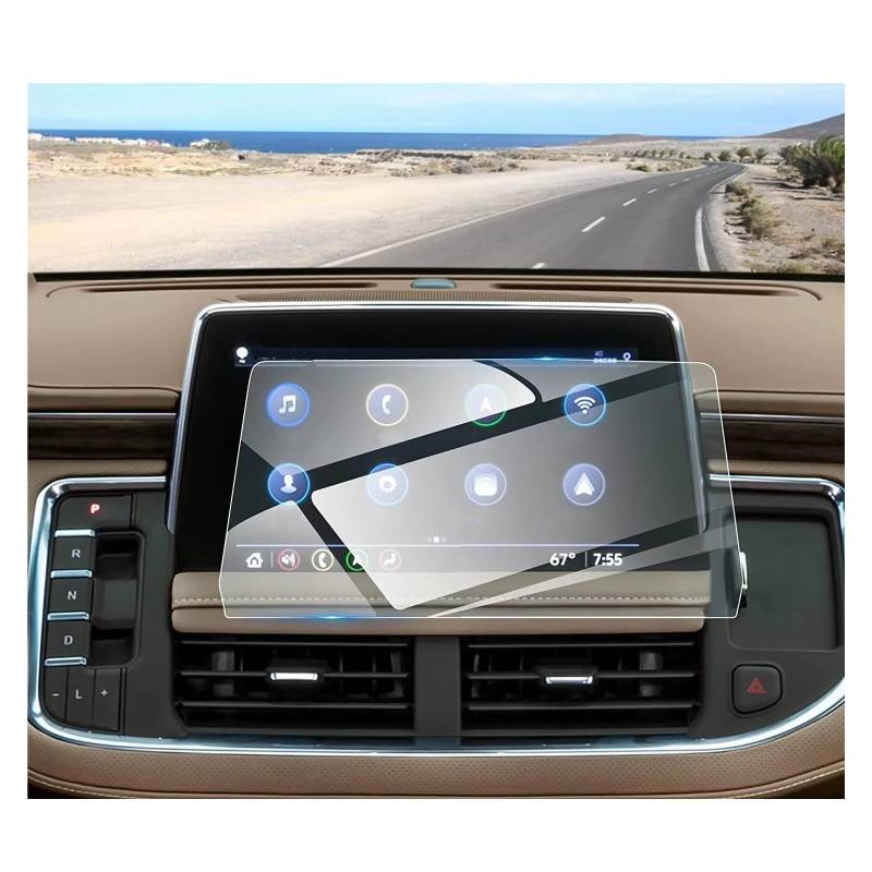 Displayschutz-Folie Für Chevrolet Für Tahoe Für Suburban 2021 2022 2023 LCD Bildschirm Gehärtetem Glas Schutz Film Auto GPS Navigation Schutz Film Schutzfolie von Drkxdt