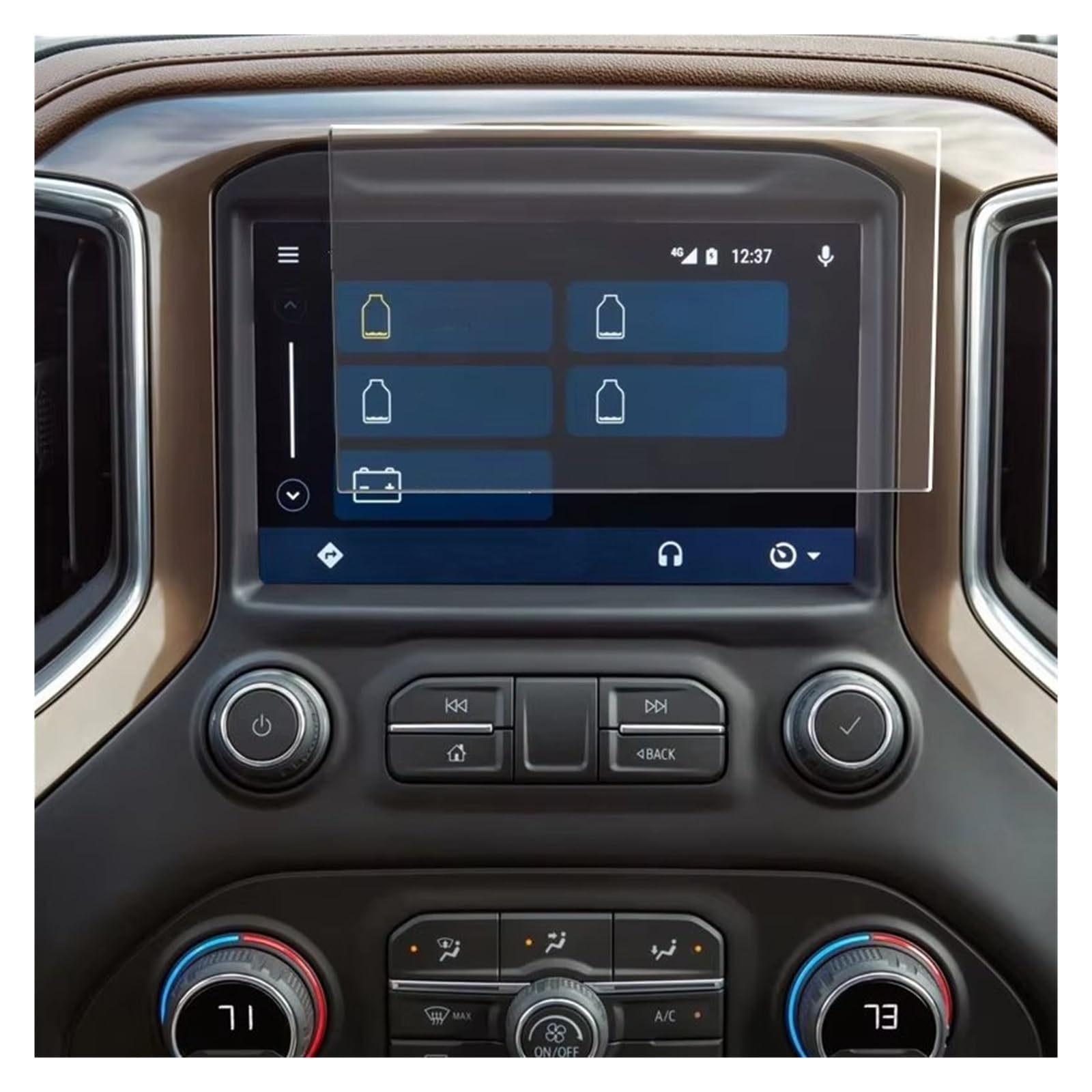 Displayschutz-Folie Für Chevy Für Silverado 1500 2021 Autoradio GPS-Navigation Innenzubehör Displayschutzfolie Aus Gehärtetem Glas Schutzfolie von Drkxdt