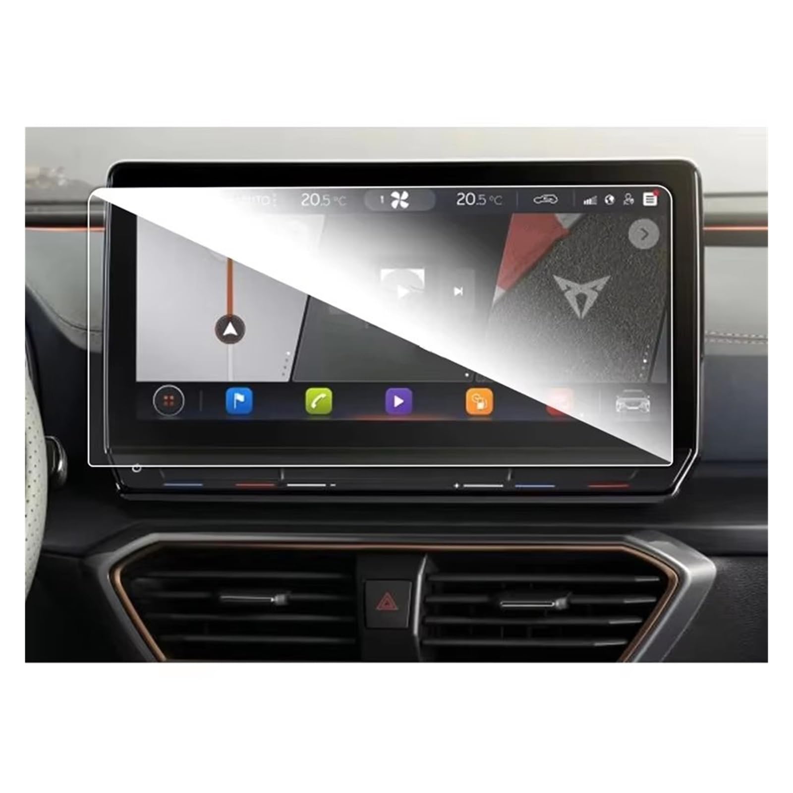 Displayschutz-Folie Für Cupra Für Formentor 12 Zoll Autonavigation Touch Center Displayschutzfolie Autoinnenausstattung PET-Folie 300 MM * 147 MM Schutzfolie von Drkxdt