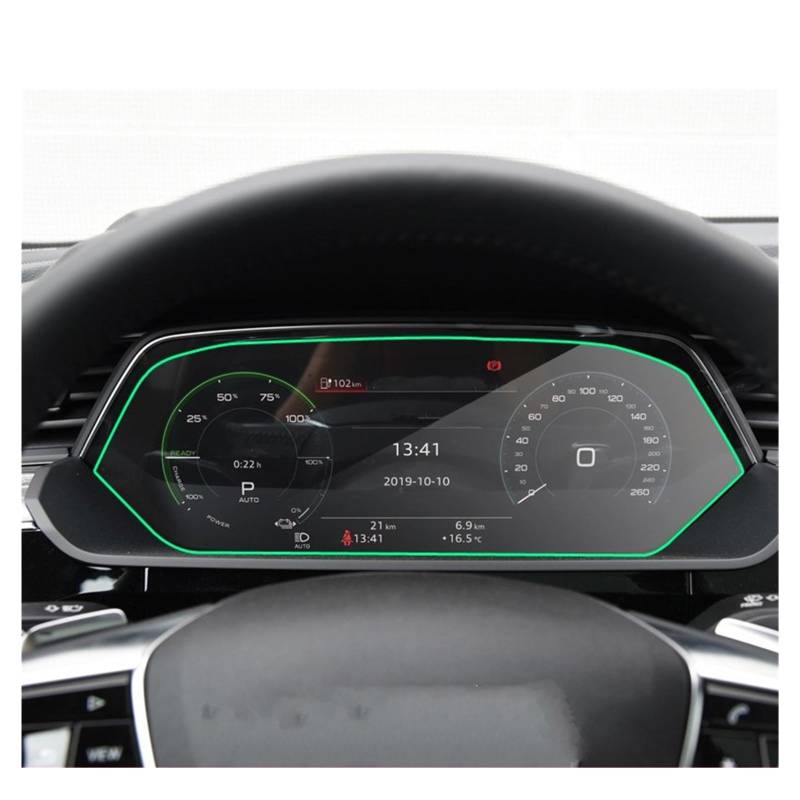 Displayschutz-Folie Für Für E-tron 2018-2021 Auto GPS Navigation Dashboard Schutz Zubehör Gehärtetem Glas LCD Screen Schutz Film Aufkleber Schutzfolie von Drkxdt