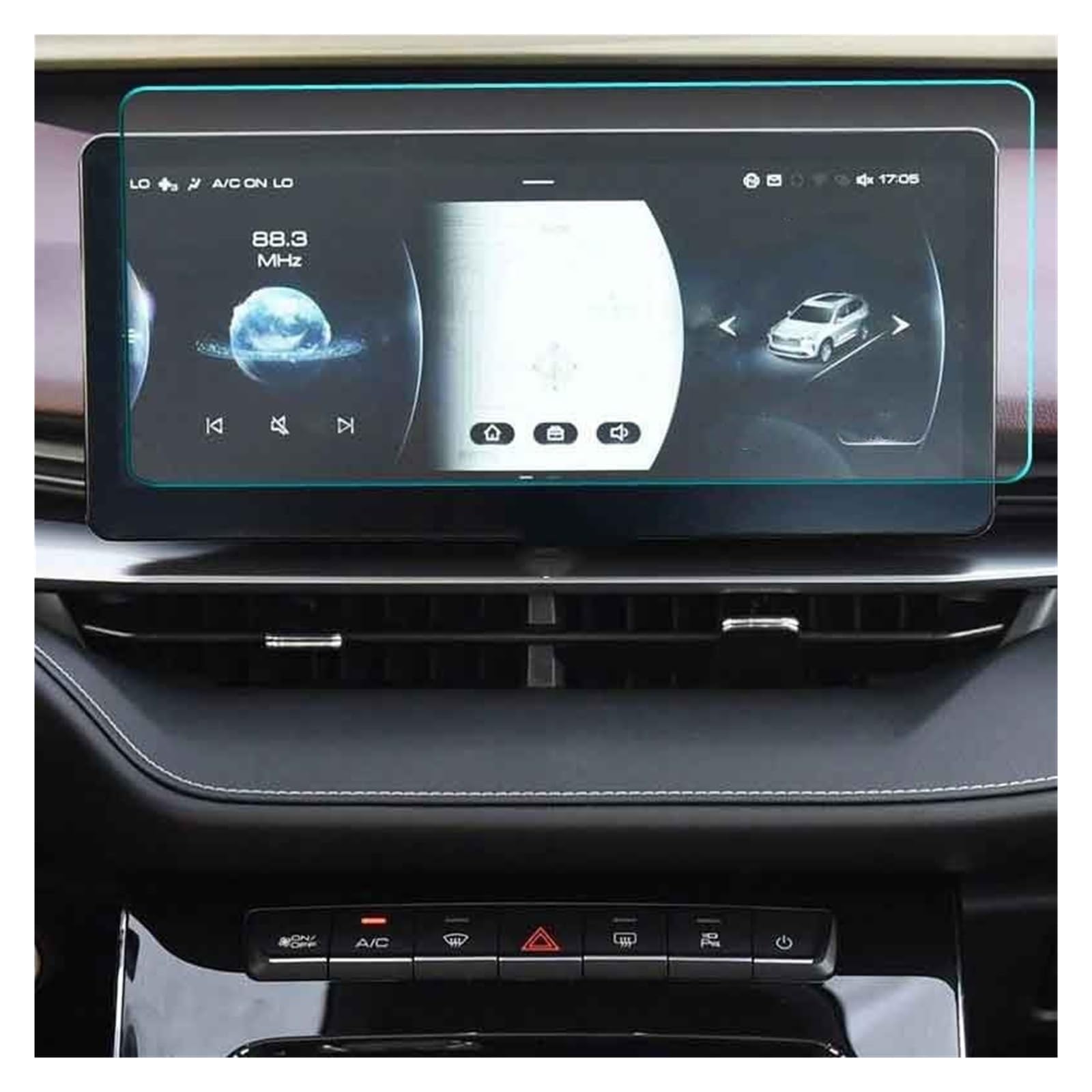 Displayschutz-Folie Für Haval Für H6 2021 2022 Autoinstrumentenzubehör Autonavigation Gehärtetes Glas LCD-Bildschirmschutzfolie Aufkleber Armaturenbrettschutz Schutzfolie von Drkxdt