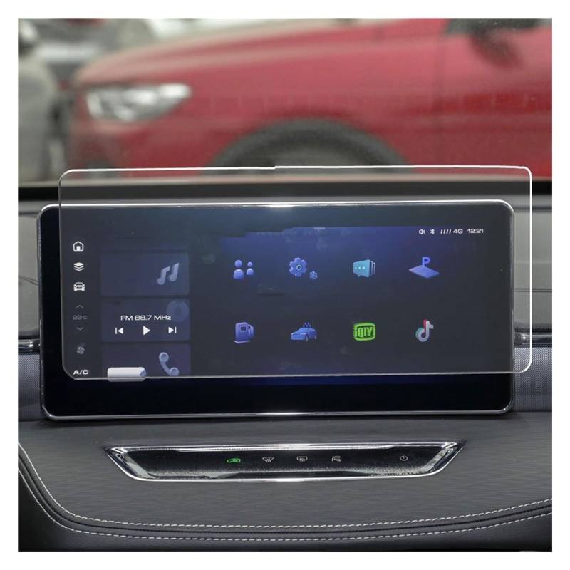 Displayschutz-Folie Für Haval Für Jolion 2021 Dashboard 12,3 Zoll Navigation Membran Auto GPS Display Gehärtetem Glas Bildschirm Schutz Film Aufkleber Schutzfolie von Drkxdt