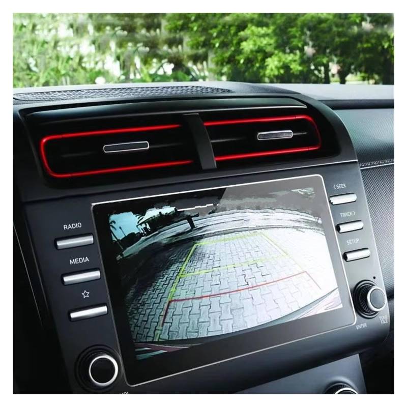 Displayschutz-Folie Für Hyundai Für Creta 2021 2022 Auto Infotainment GPS Radio Navigation Innen Displayschutzfolie Aus Gehärtetem Glas Schutzfolie von Drkxdt