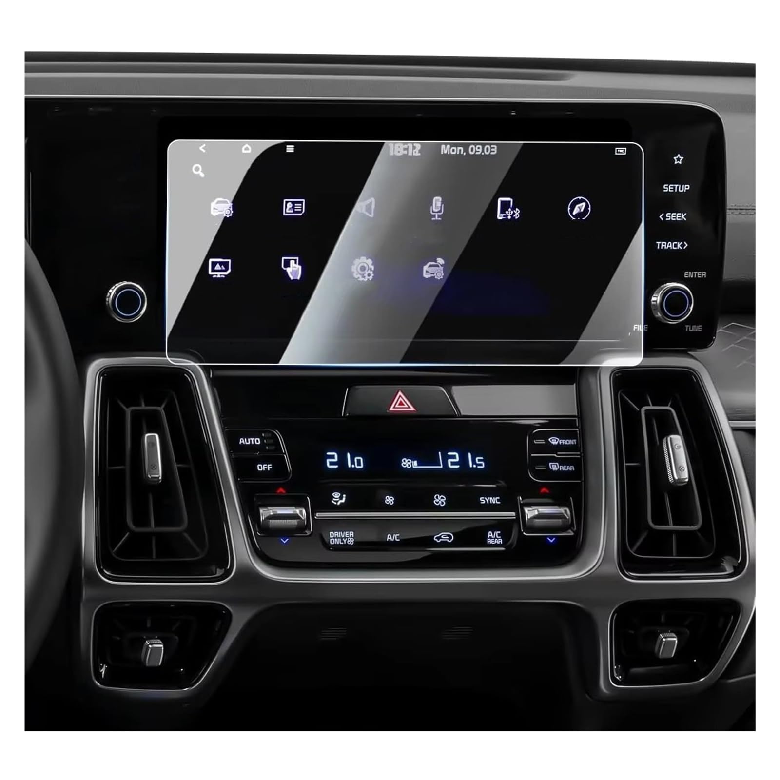 Displayschutz-Folie Für Kia Für Sorento MQ4 2021 2022 2023 10,25 Zoll Touchscreen Navigation Schutz Zubehör Gehärtetem Glas Film Schutzfolie von Drkxdt