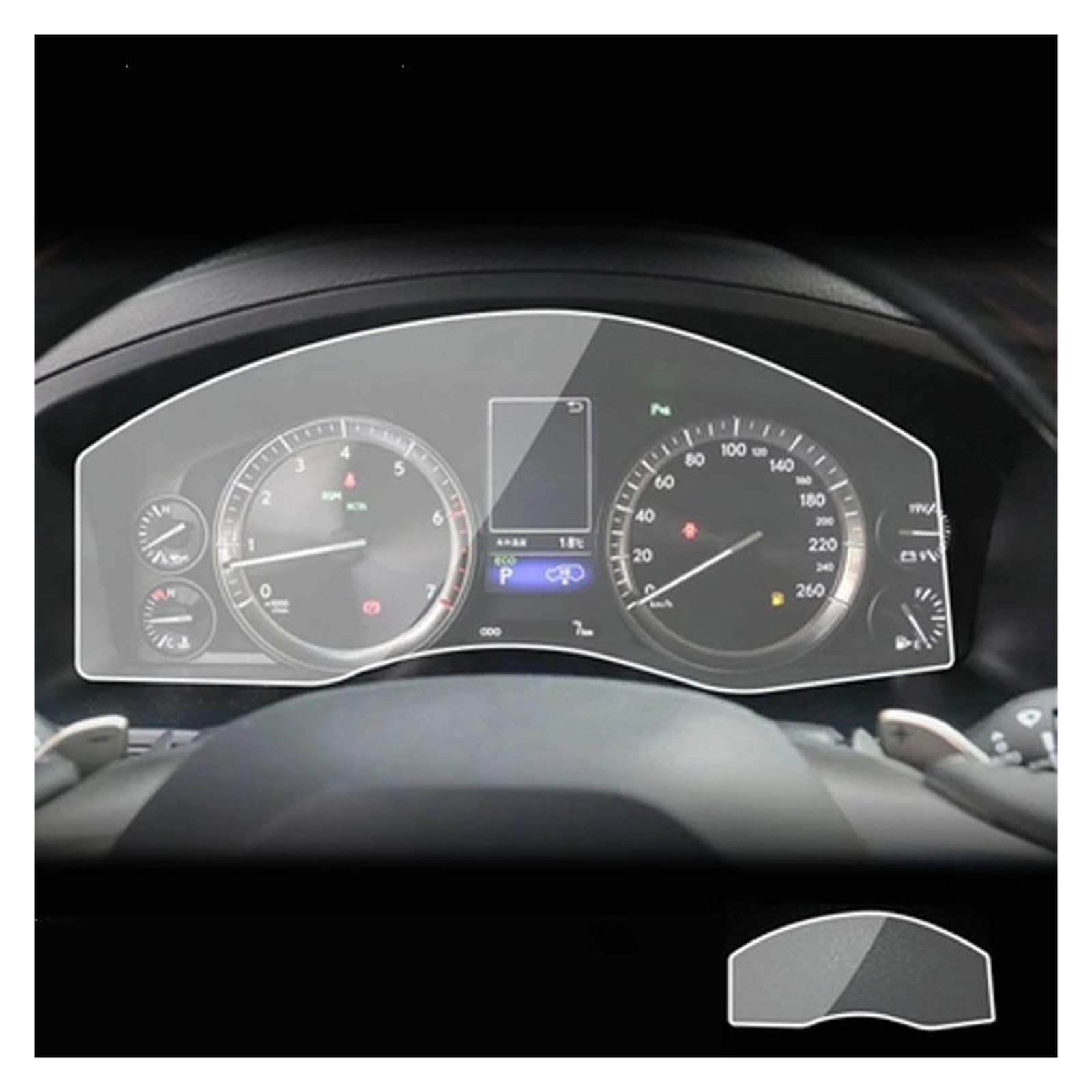 Displayschutz-Folie Für Lexus Für LX 570 2016 2017-2019 Auto-GPS-Navigationsfolie LCD-Bildschirm Gehärtetes Glas Schutzfolie Anti-Kratzfolie Zubehör Schutzfolie von Drkxdt