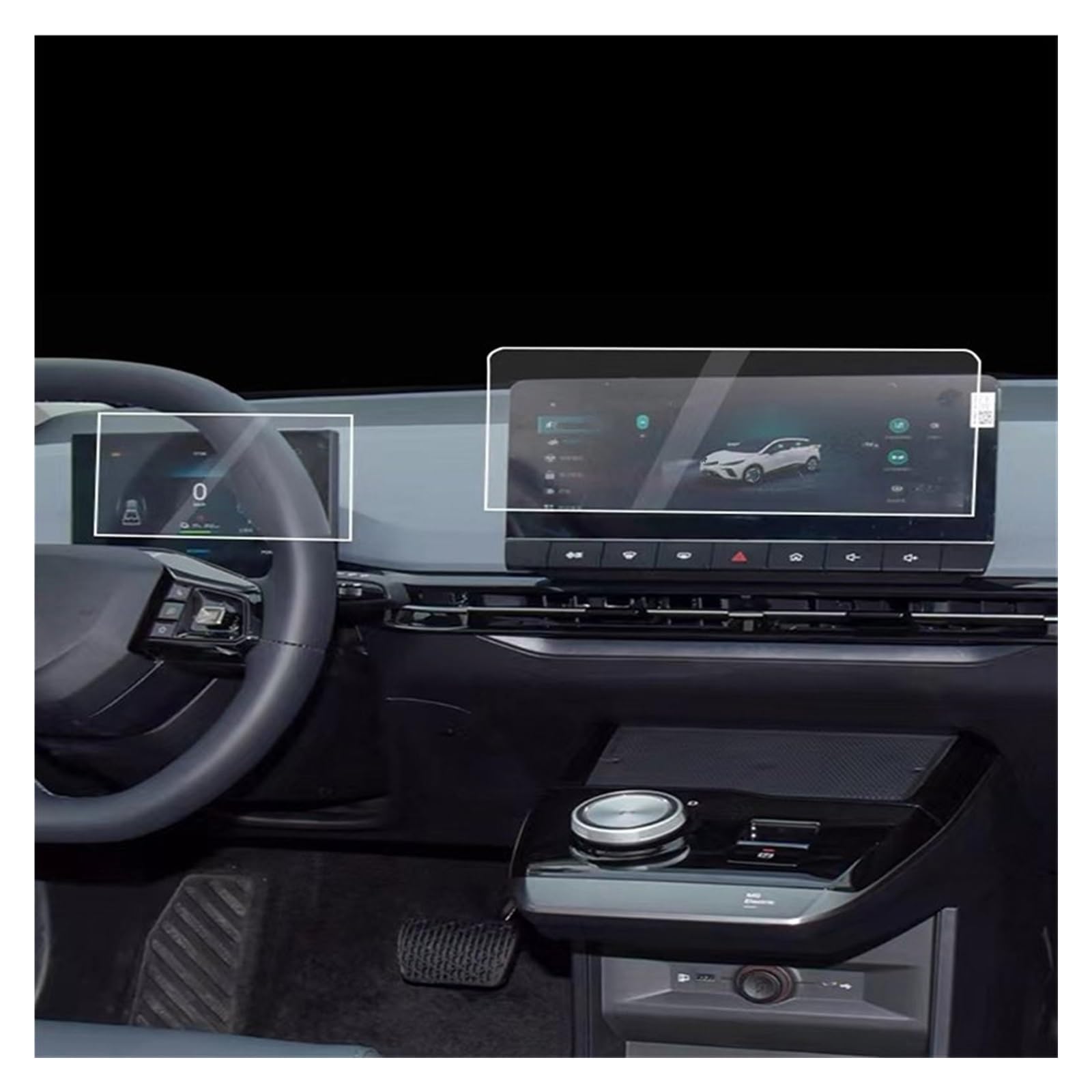 Displayschutz-Folie Für MG Für Mulan Für MG4 2021 2022 2023 Auto-Infotainment-Radio GPS-Navigations-Armaturenbrett Displayschutzfolie Aus Gehärtetem Glas Schutzfolie von Drkxdt