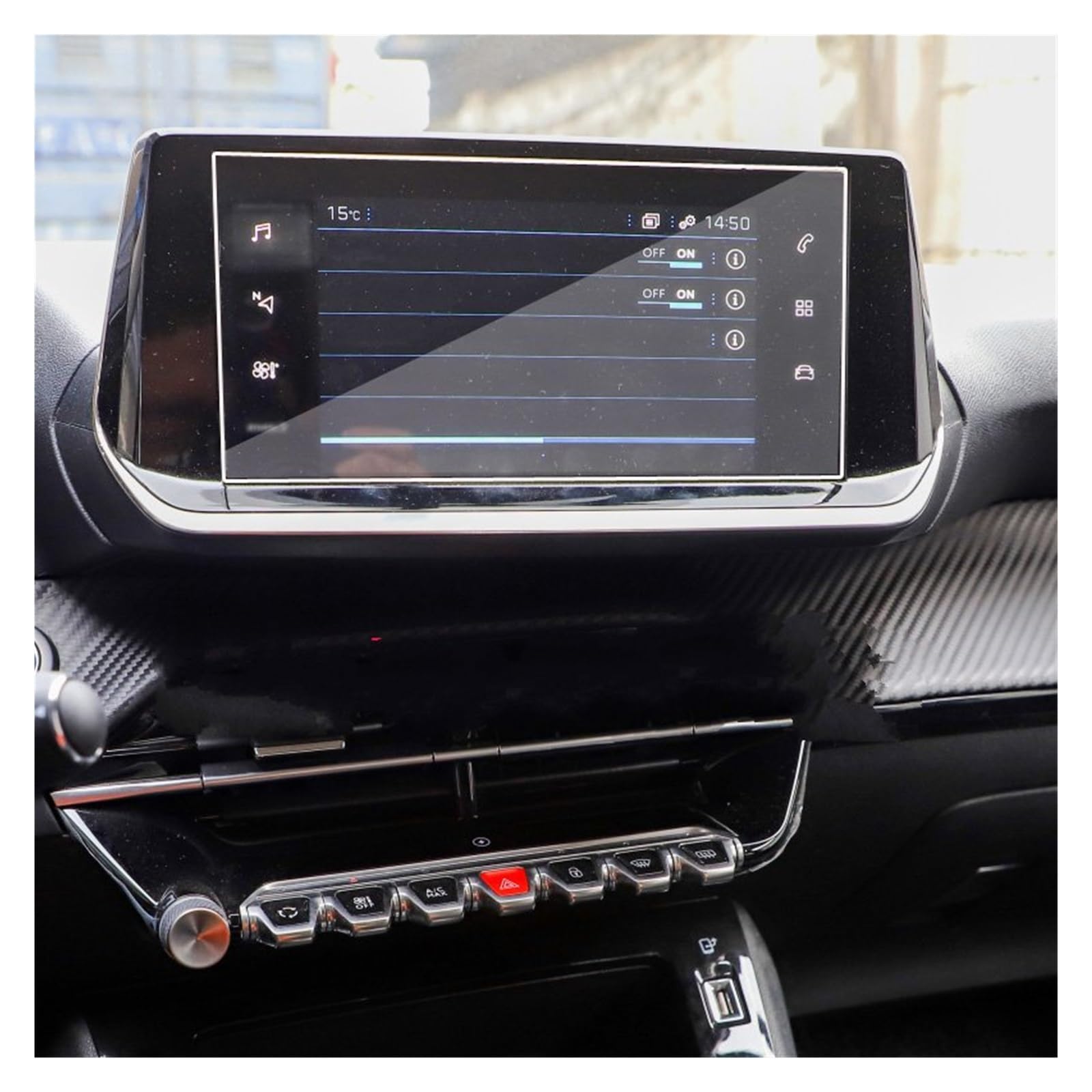 Displayschutz-Folie Für Peugeot 208 E208 2020 2021 2022 Auto-Infotainmentsystem GPS-Navigation Media Touch Screen Protector Gehärtetes Glas Schutzfolie von Drkxdt