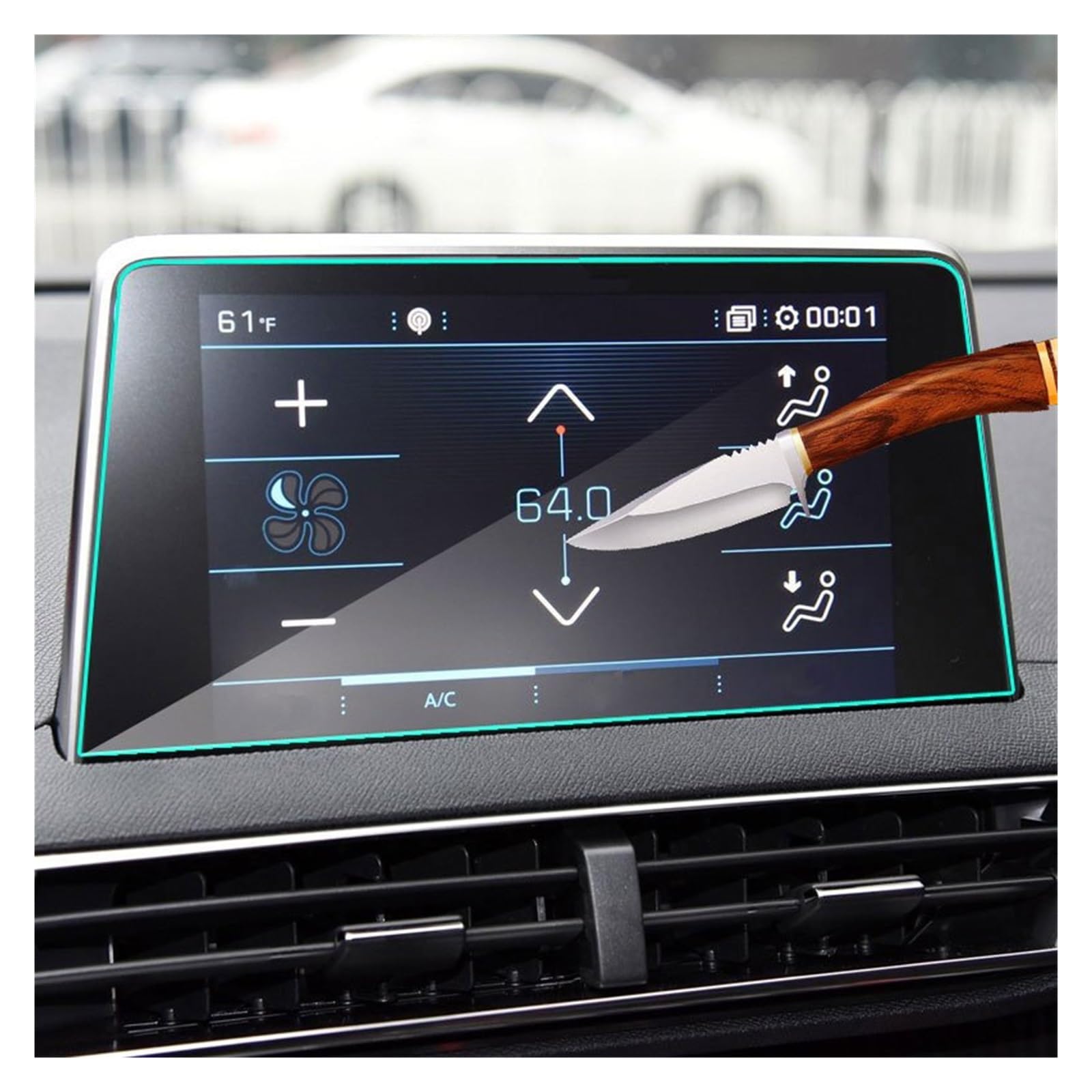 Displayschutz-Folie Für Peugeot 3008 5008 2017 2018 2019 2020 Auto Navigtion Gehärtetem Glas LCD Screen Schutz Film Aufkleber Dashboard Schutz Schutzfolie von Drkxdt