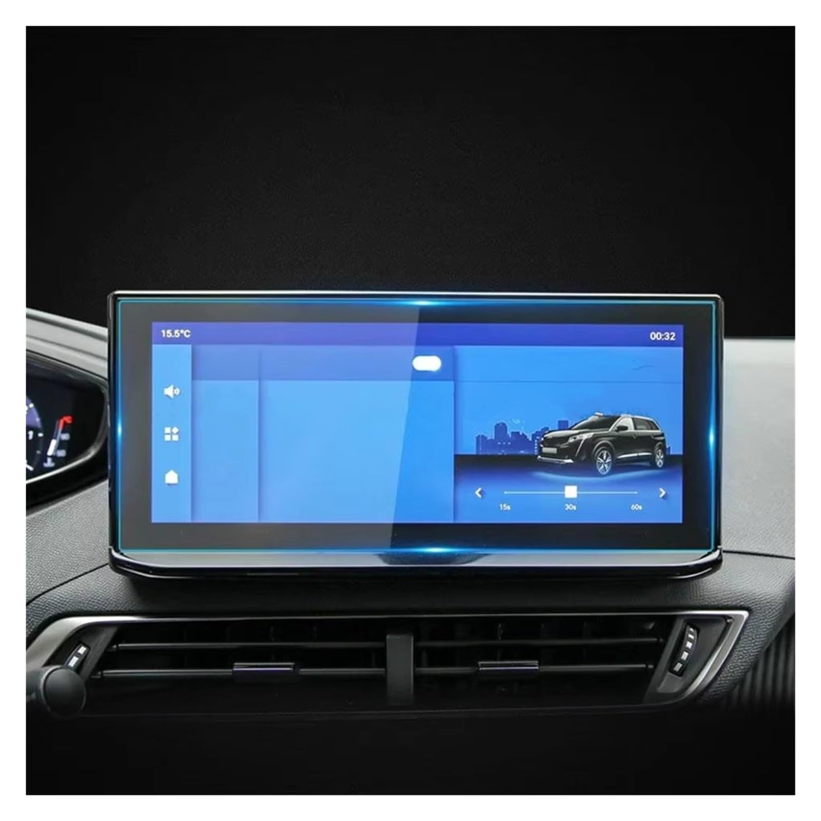 Displayschutz-Folie Für Peugeot 3008 5008 2021 2022 2023 10 Zoll Auto GPS Navigation Anti-Kratzer Gehärtetem Glas Displayschutzfolie Schutzfolie von Drkxdt