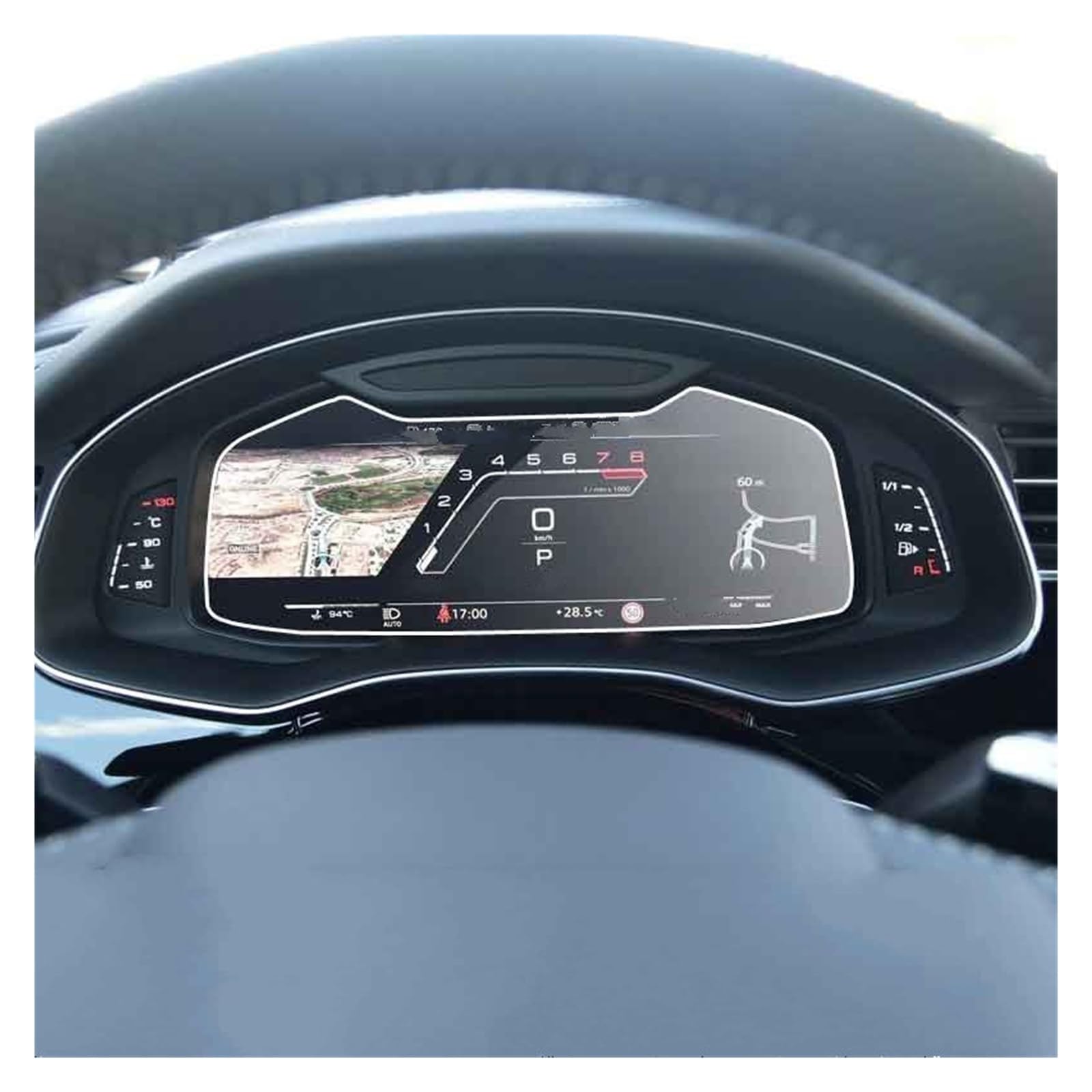 Displayschutz-Folie Für Q8 2019 2020 2021 Autoradio LCD Armaturenbrett Bildschirm GPS-Navigationsbildschirm Displayschutzfolie Aus Gehärtetem Glas Schutzfolie von Drkxdt