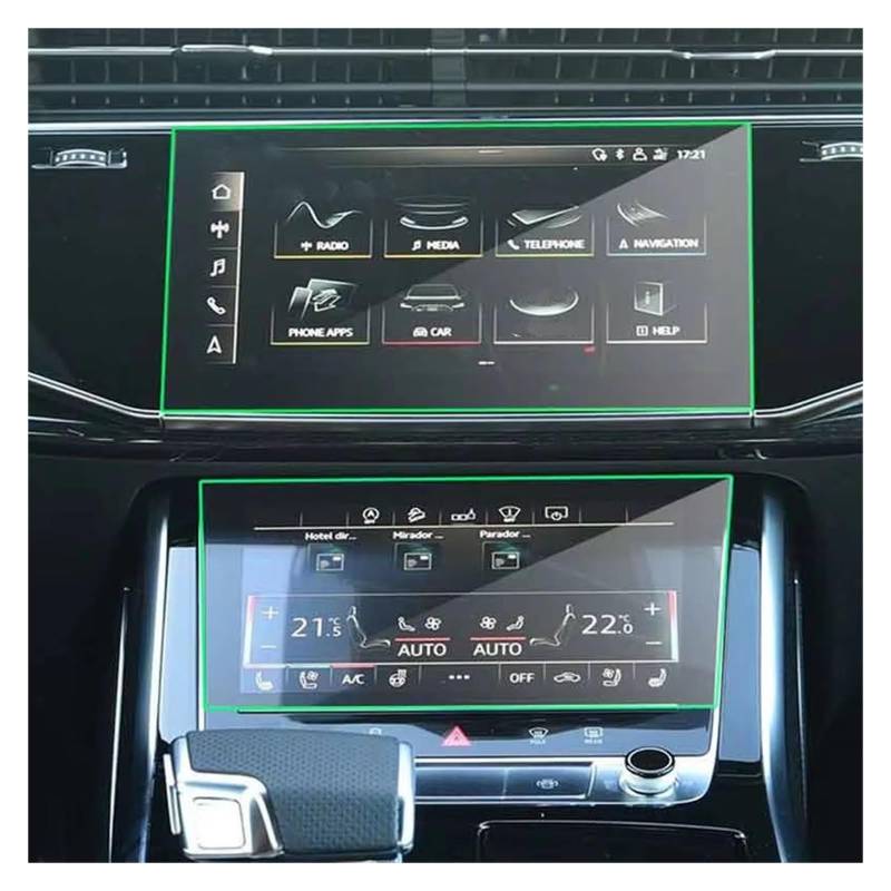 Displayschutz-Folie Für Q8 Für Q7 2020 2021 Radio GPS LCD Armaturenbrett Displayschutzfolie Autonavigation Displayschutzfolie Aus Gehärtetem Glas Schutzfolie von Drkxdt