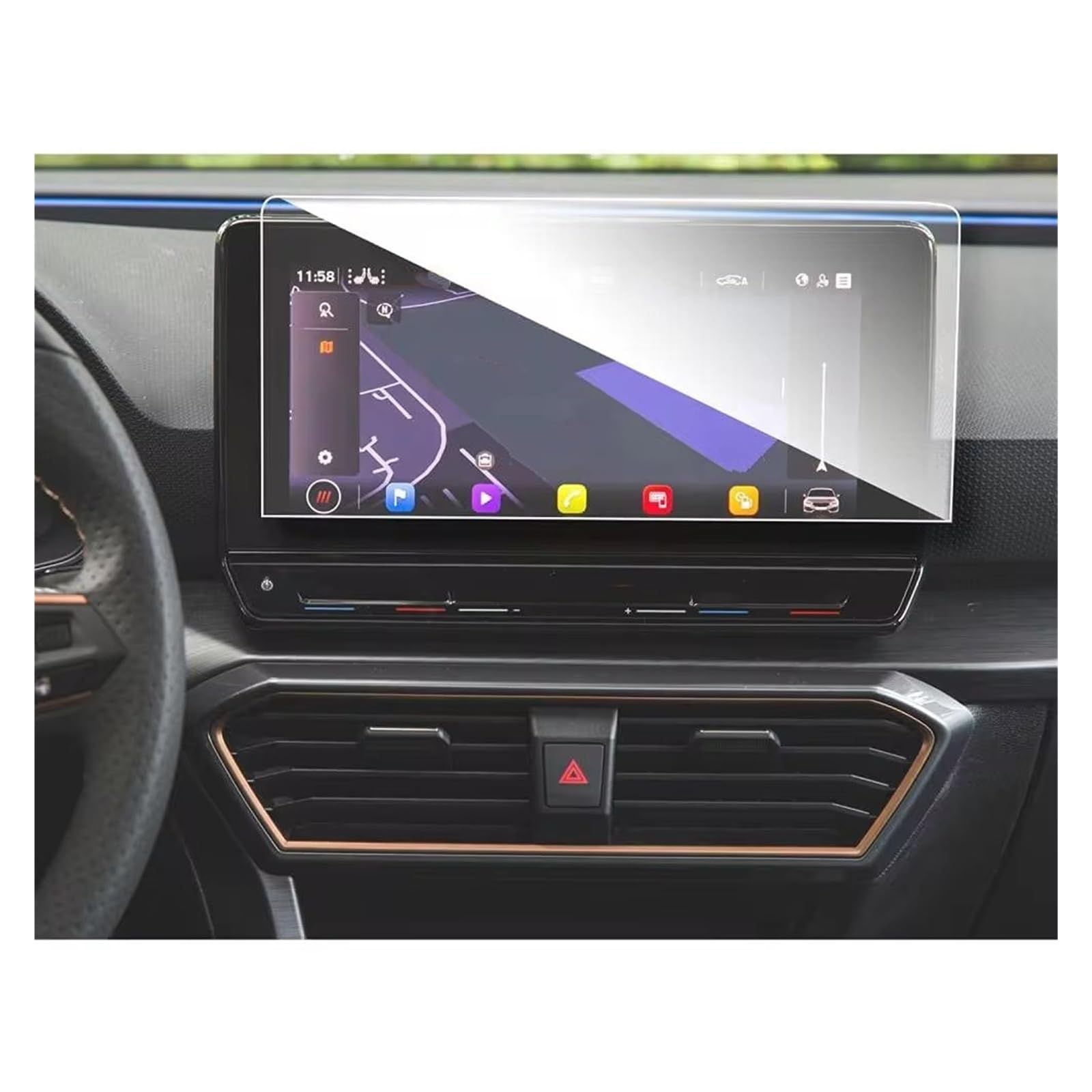 Displayschutz-Folie Für Seat Für Leon MK4 Für Cross Für Cupra Für Formentor 2020 2021 2022 10-Zoll-GPS-Navigation Touchscreen-Schutzfolie Aus Gehärtetem Glas Schutzfolie von Drkxdt