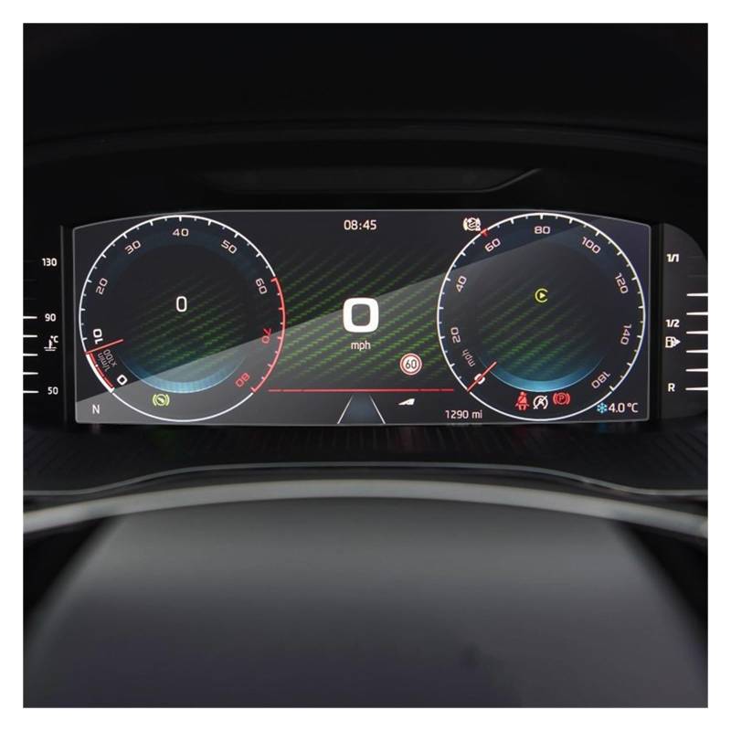 Displayschutz-Folie Für Skoda Für Octavia MK4 2020-Heute Dashboard Film Auto Styling GPS Navigation Bildschirm Gehärtetem Glas Schutz Film Aufkleber Schutzfolie von Drkxdt