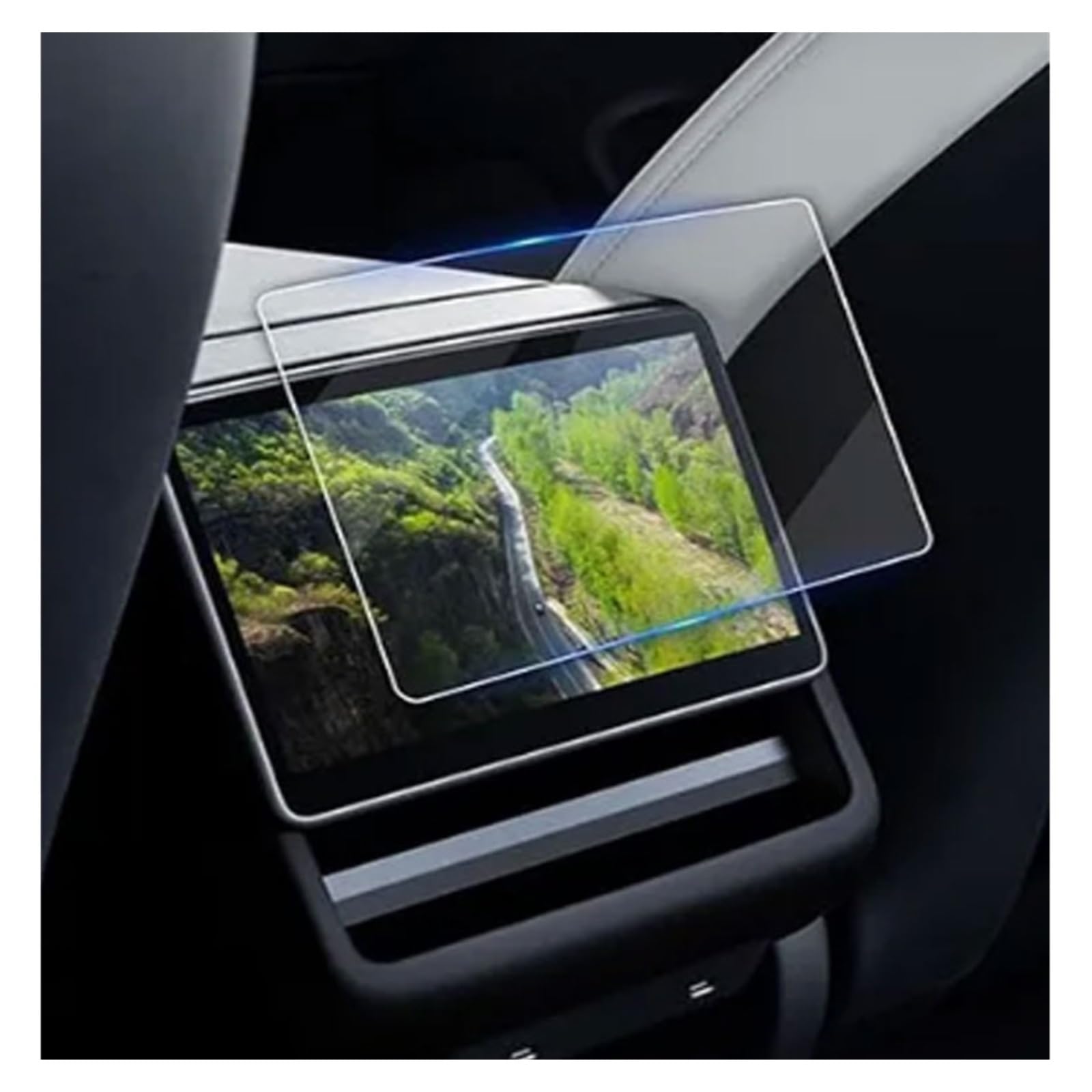 Displayschutz-Folie Für Tesla Für Modell 3 Y 2024 GPS Hinten Reihe Center Control Touchscreen Gehärtetem Glas Schutz Film Zubehör Schutzfolie von Drkxdt