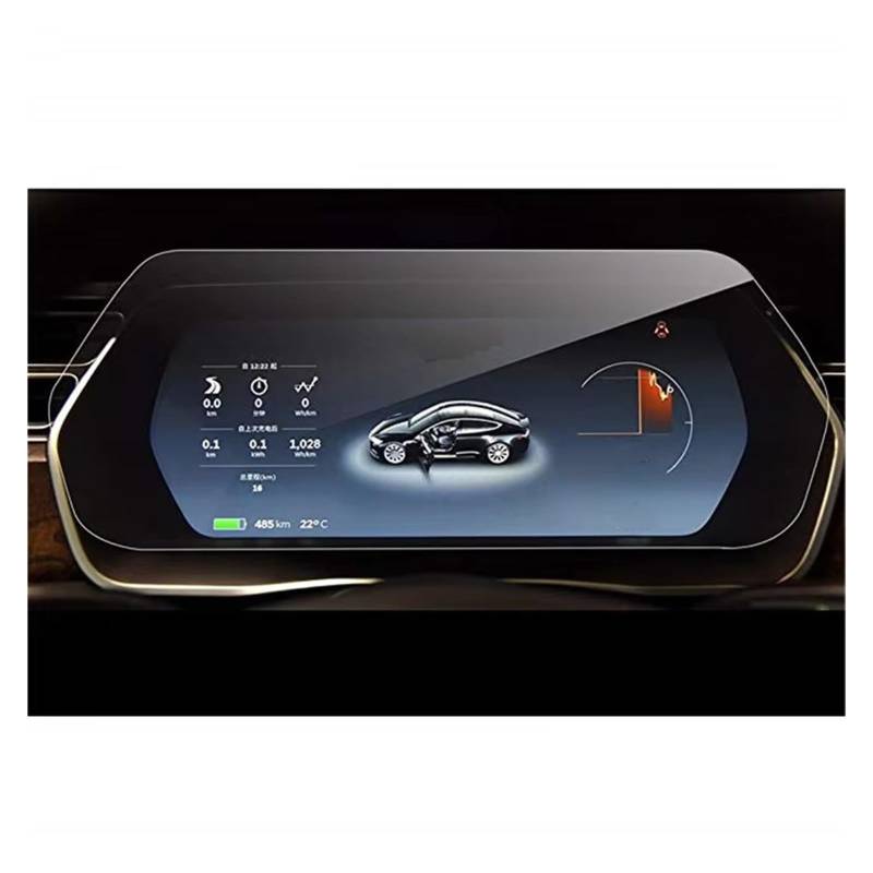 Displayschutz-Folie Für Tesla Für Modell Für S Für Modell Für X 2019 12,3 Zoll Instrumententafel Displayschutzfolie Aus Gehärtetem Glas Schutzfolie von Drkxdt