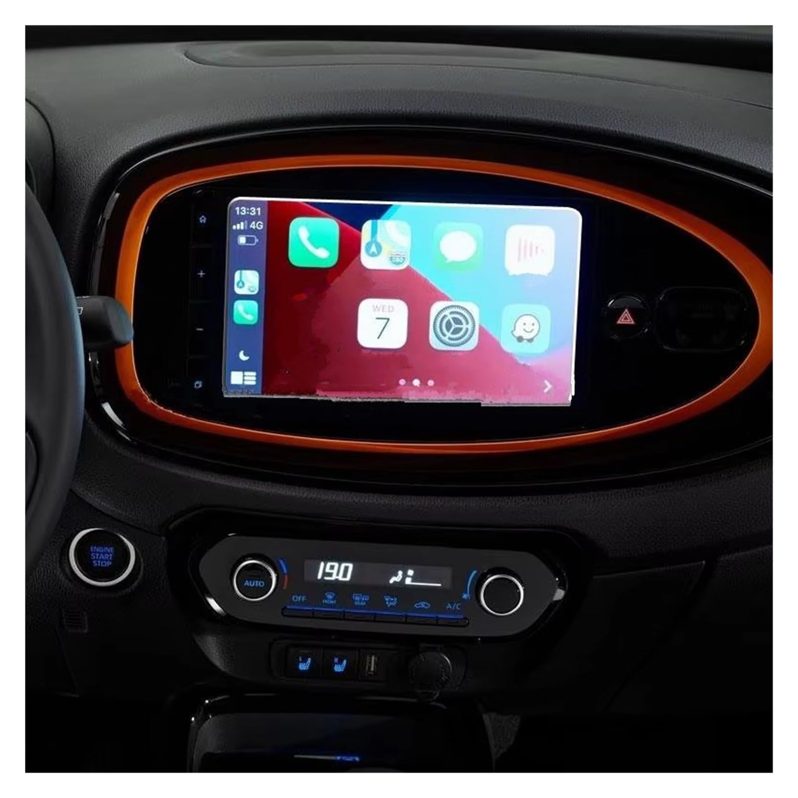 Displayschutz-Folie Für Toyota Für Aygo Für X 2022 9 Zoll Autoradio GPS-Navigation Innenzubehör Displayschutzfolie Aus Gehärtetem Glas Schutzfolie von Drkxdt