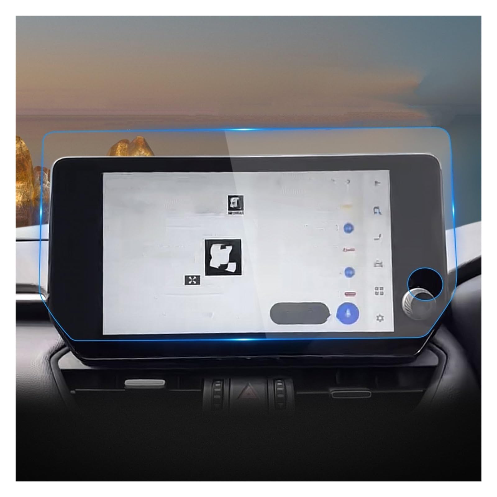 Displayschutz-Folie Für Toyota Für RAV4 RHD 2023 Autoaufkleber Displayschutzfolie Aus Gehärtetem Glas Schutzfolie Navigation Automoties GPS Zubehör Schutzfolie von Drkxdt