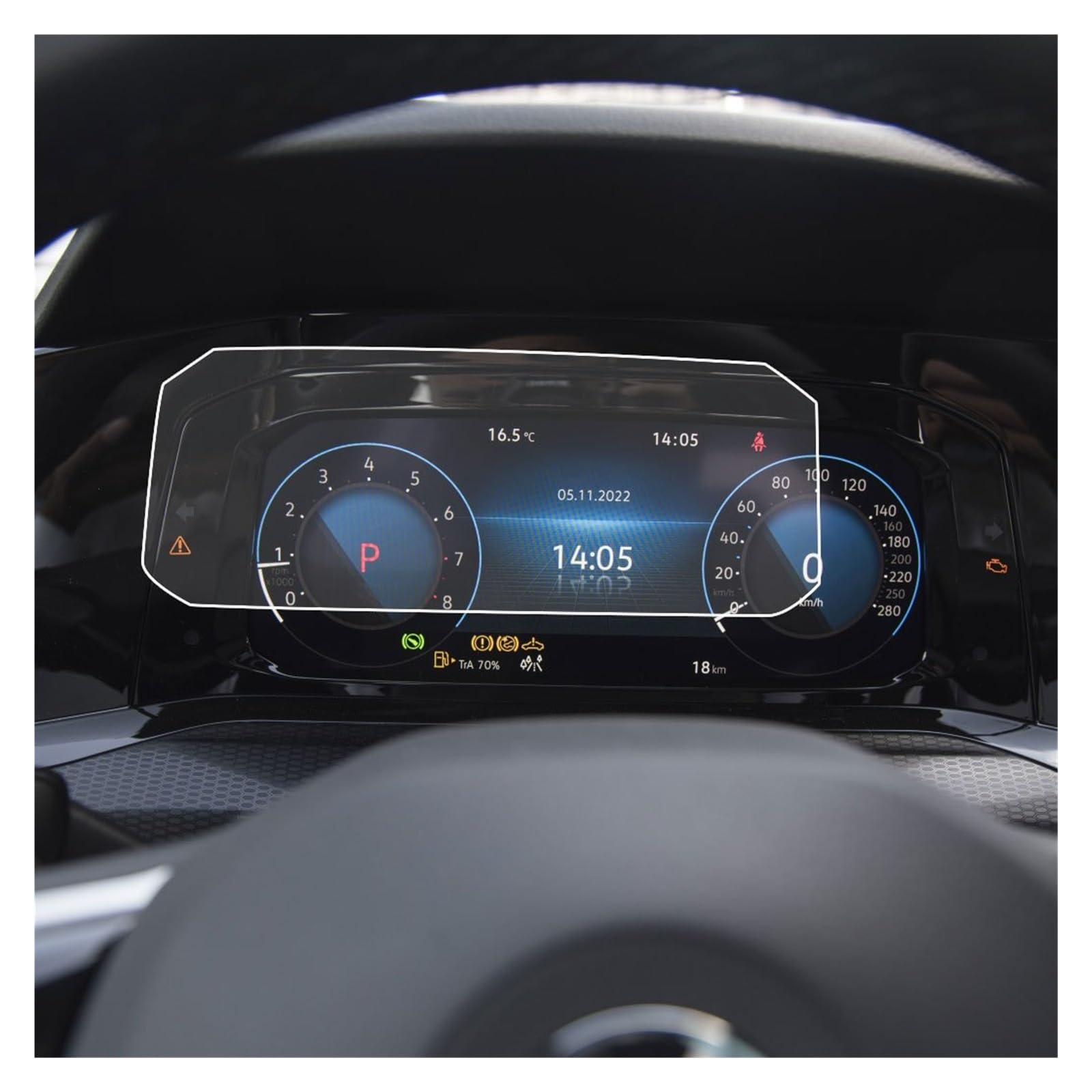 Displayschutz-Folie Für VW Für Golf 8 2021 2022 LCD Autoradio GPS Navigation Gehärtetes Glas Displayschutzfolie Innenzubehör Schutzfolie von Drkxdt