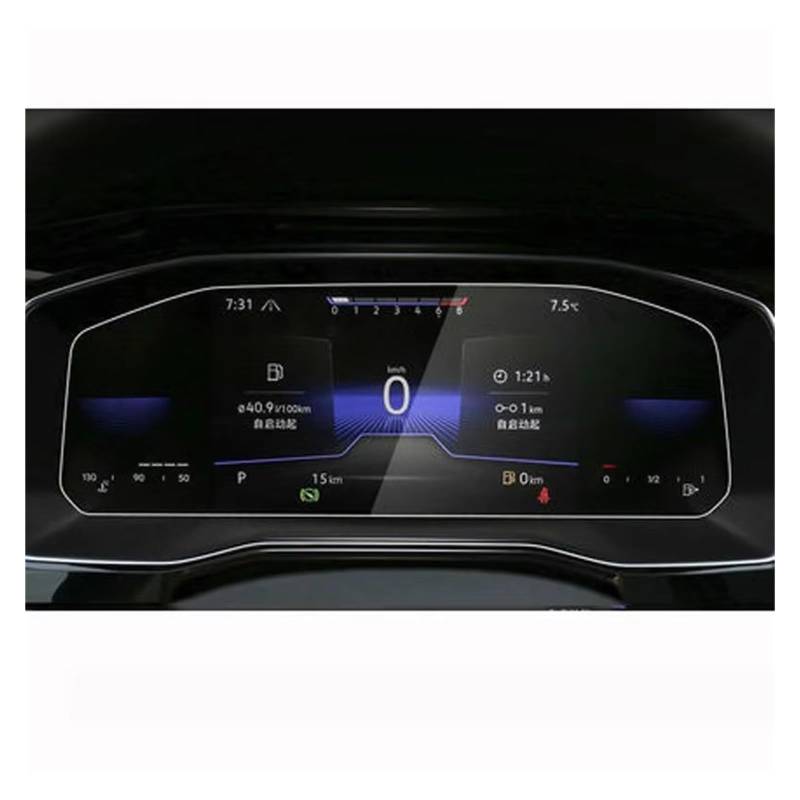 Displayschutz-Folie Für VW Für Taos 2022 Instrument Dashboard Protector 8 Zoll Gehärtetem Glas Screen Protector Film Schutzfolie von Drkxdt