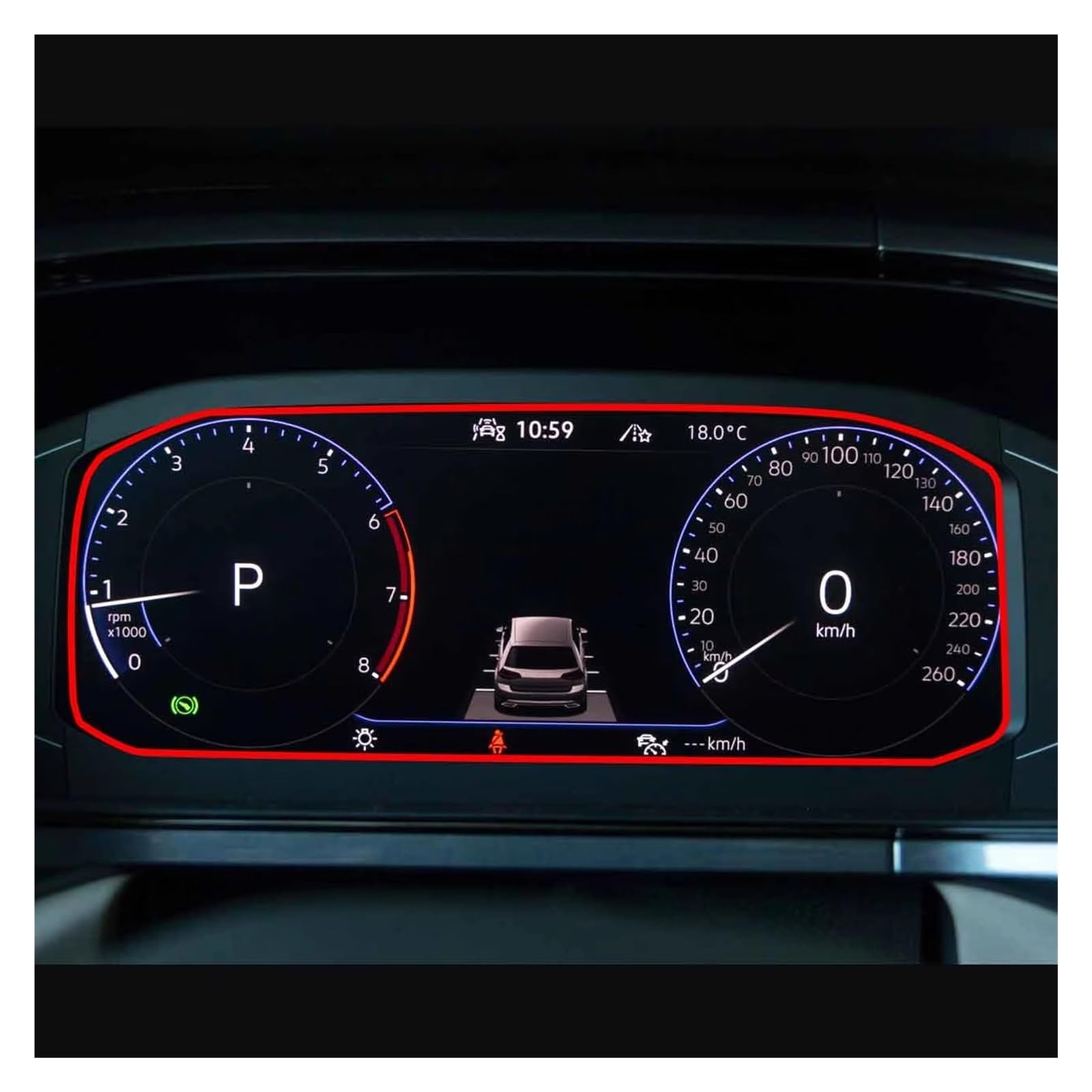 Displayschutz-Folie Für VW Für Tiguan 2021 2022 Dashboard Innen Zubehör Auto Navigation Gehärtetem Glas LCD Screen Schutz Film Aufkleber Schutzfolie von Drkxdt