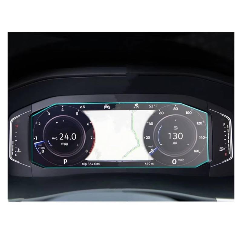 Displayschutz-Folie Für VW Für Tiguan Für Mk2 Für Atlas 2021 Auto Instrument Dashboard Monitor Film Displayschutzfolie Gehärtetes Glas Schutzfolie von Drkxdt