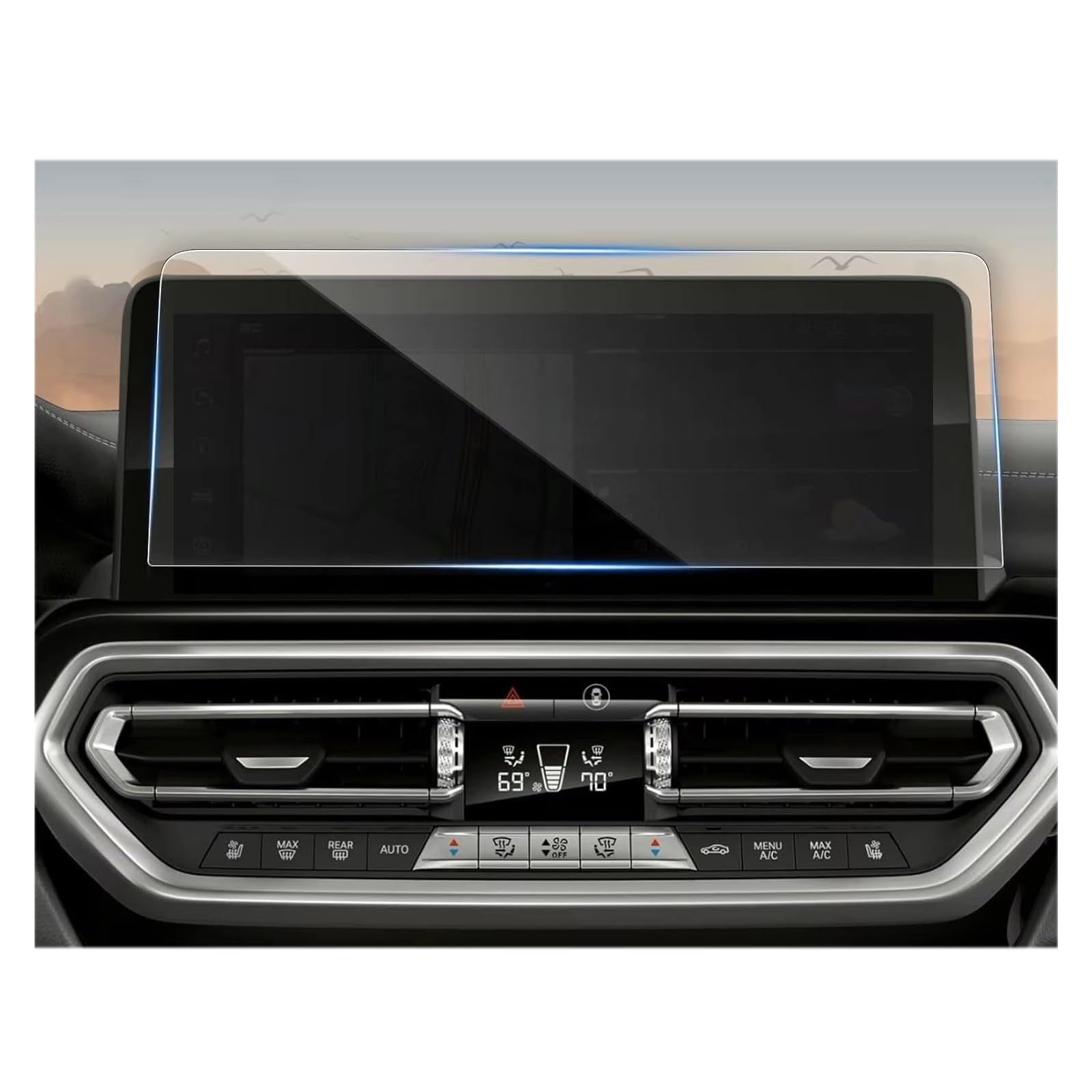 Displayschutz-Folie Für X3 Für X4 M40i 2022 2023 12,3-Zoll-GPS-Touchscreen Center Control Infotainment Displayschutzfolie Aus Gehärtetem Glas Schutzfolie von Drkxdt