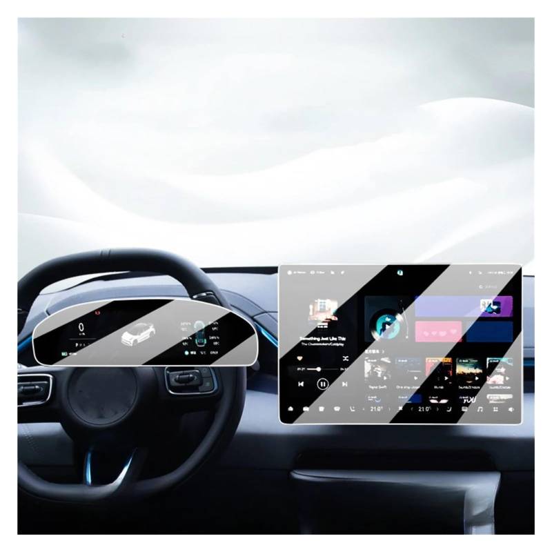 Displayschutz-Folie Für ZEEKR 001 2024 Gehärtetem Glas Auto Innen Navigation Unterhaltung Media Touch Center Display Schutz Film Schutzfolie von Drkxdt