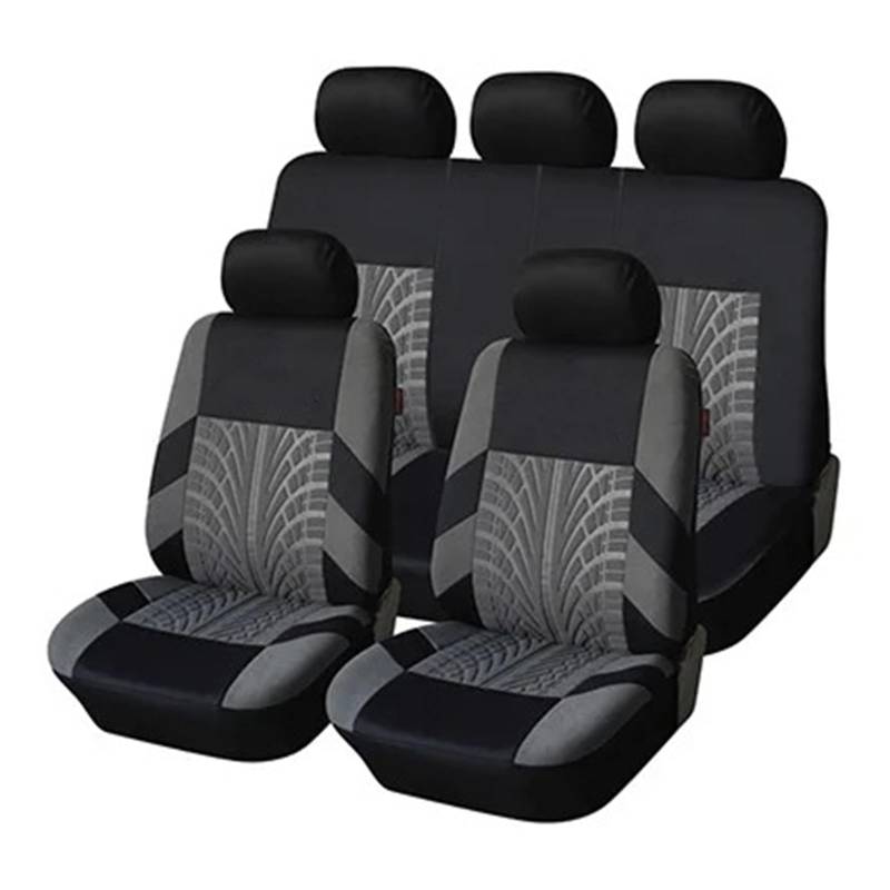 Auto Schonbezüge 1 Stück/2 Stück/Komplettset Autositzbezüge Vorne Und Hinten Geteilter Sitzbankschutz Universal Für Auto/SUV Für Seat Für Ibiza Autositzbezüge(Full Set Gray) von Drkxdt