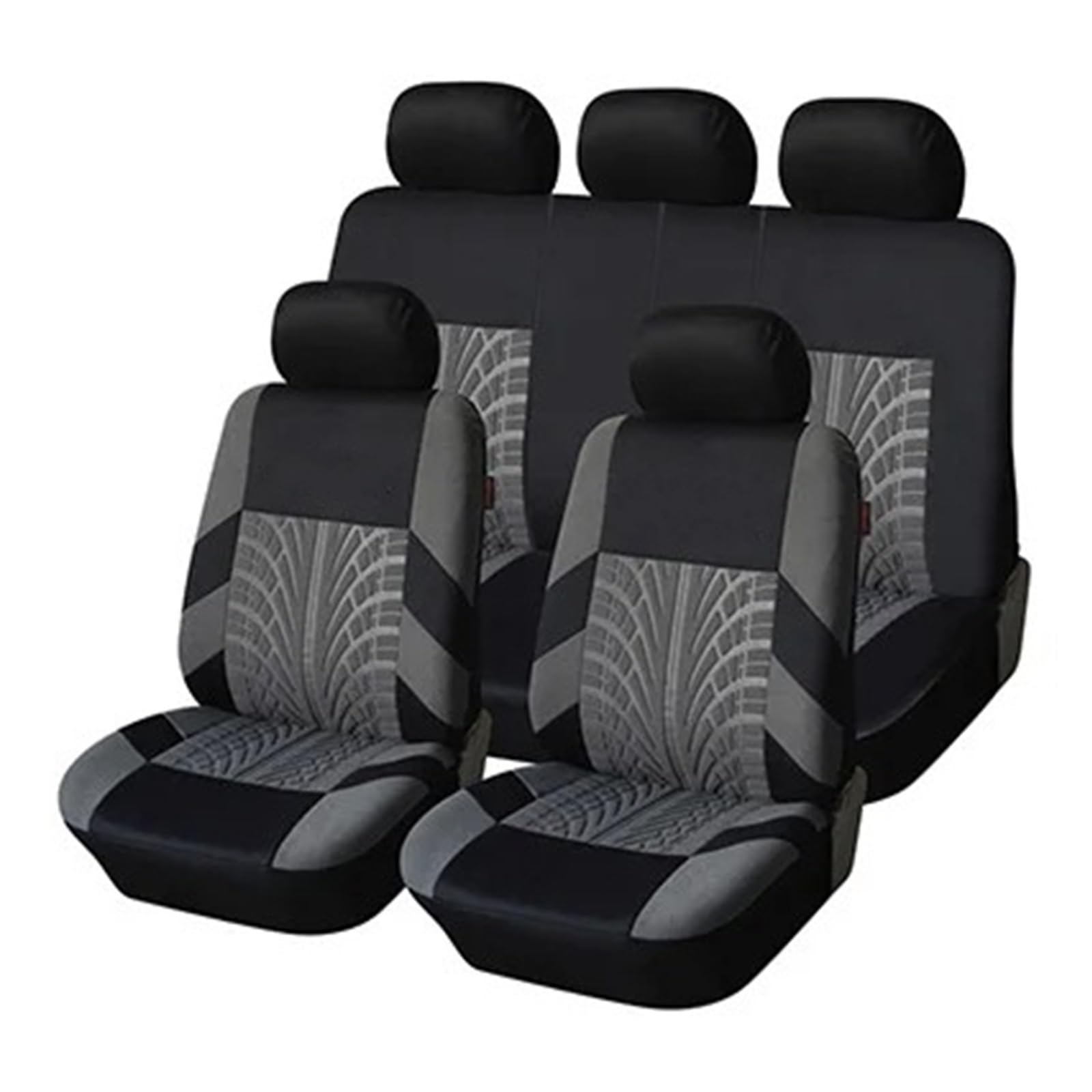 Auto Schonbezüge 1-teilig/2-teilig/Komplettset Autositzbezüge Universal Für Auto/SUV Für Citroen C5 Sitzschutz Vorne Und Hinten Geteilter Sitzbankschutz Autositzbezüge(Full Set Gray) von Drkxdt