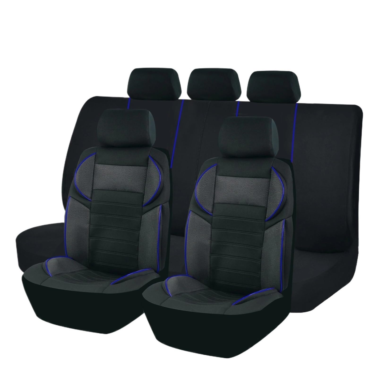 Drkxdt Auto Schonbezüge Universal 4mm Autositzbezüge Schwamm-Stil Für Die Meisten Autos SUV LKW Sitzbezüge Im Sportdesign Autositzschutz Autositzbezüge(Blue 5 Seat) von Drkxdt