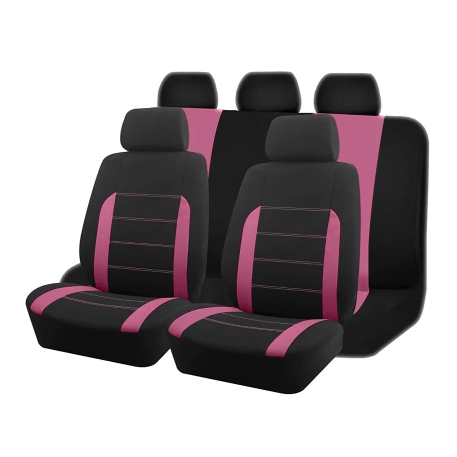 Drkxdt Auto Schonbezüge Universelle Autositzbezüge Für Die Meisten Autos SUV LKW Polyestergewebe Autositzschutz Autositzbezüge(Pink 5 seat) von Drkxdt