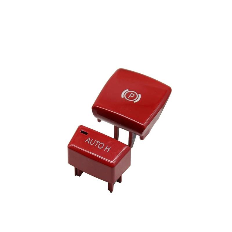 Feststellbremse Auto Handbremse Elektronische Parkbremse Schalter Auto H P Knopfkappe Abdeckung Ersatz Für X5 X6 E70 E71 E72 2007-2013 Handbremsaktor(Red Set) von Drkxdt