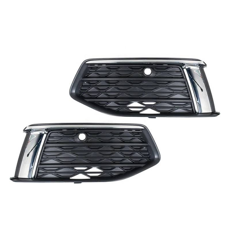 Front Kühlergrille Auto Front Stoßstange Nebel Licht Lampe Kühlergrill Abdeckung Für A6 Für C8 2019 2020 2021 Auto Zubehör Nebel Lampe Trim Rahmen Auto Front Gitter(Left and Right) von Drkxdt